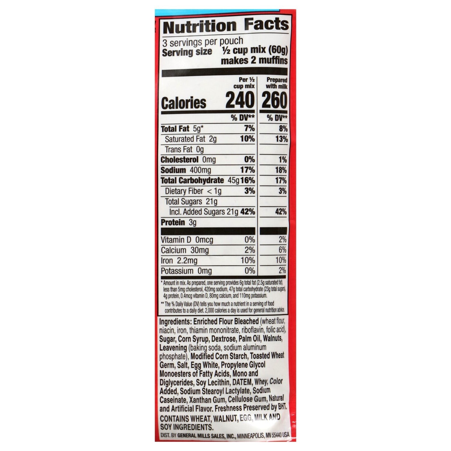 Betty Crocker Banana Nut Muffin Mix, 6.4-oz. Packages (Pack of 9)