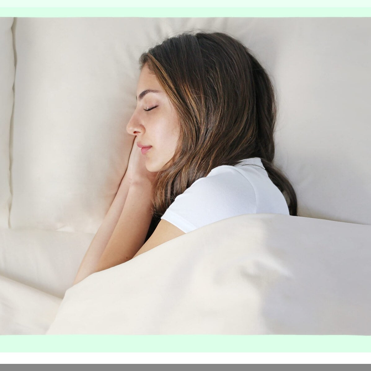 NaturalCool Pillowcase Set - GOTS Certified Unbleached Dye-Free Pillow Cases (2 Pack) - Soft & Luxurious Cooling Pillow Covers - Off White Standard Size