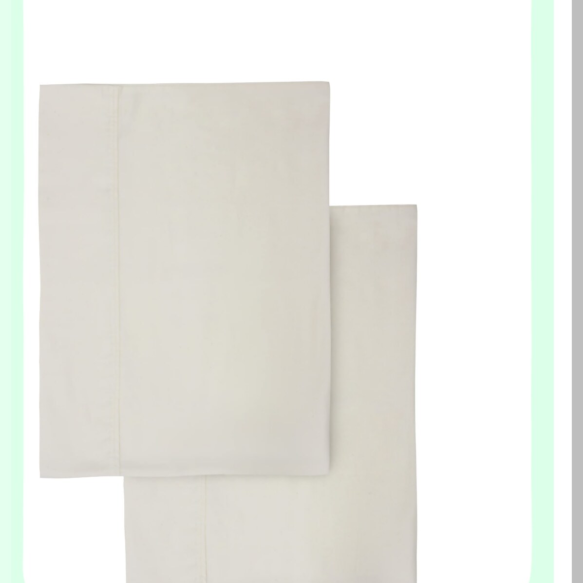 NaturalCool Pillowcase Set - GOTS Certified Unbleached Dye-Free Pillow Cases (2 Pack) - Soft & Luxurious Cooling Pillow Covers - Off White Standard Size