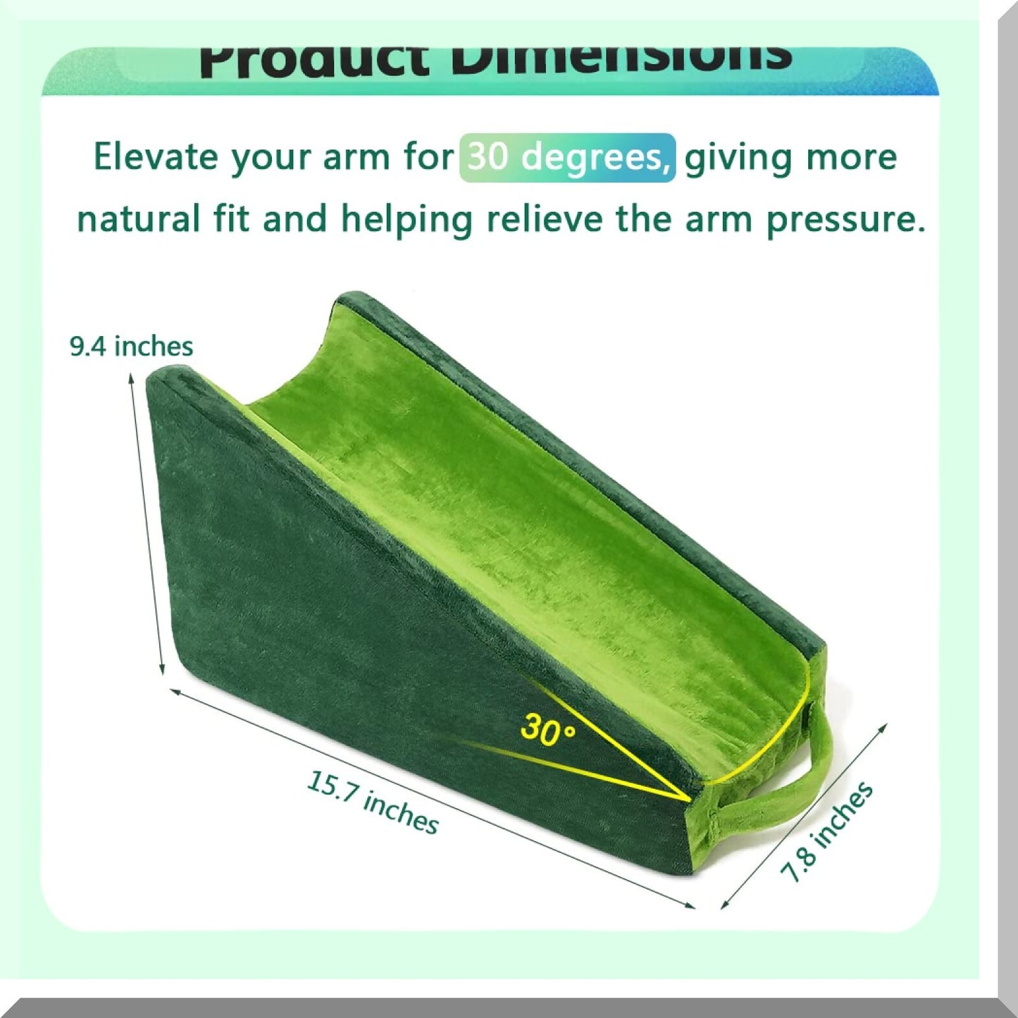 ArmEase Elevate Support Pillow - Medical Grade Arm Rest Wedge for Post-Surgery Recovery, Elbow Support, and Comfortable Sleeping for Adults.