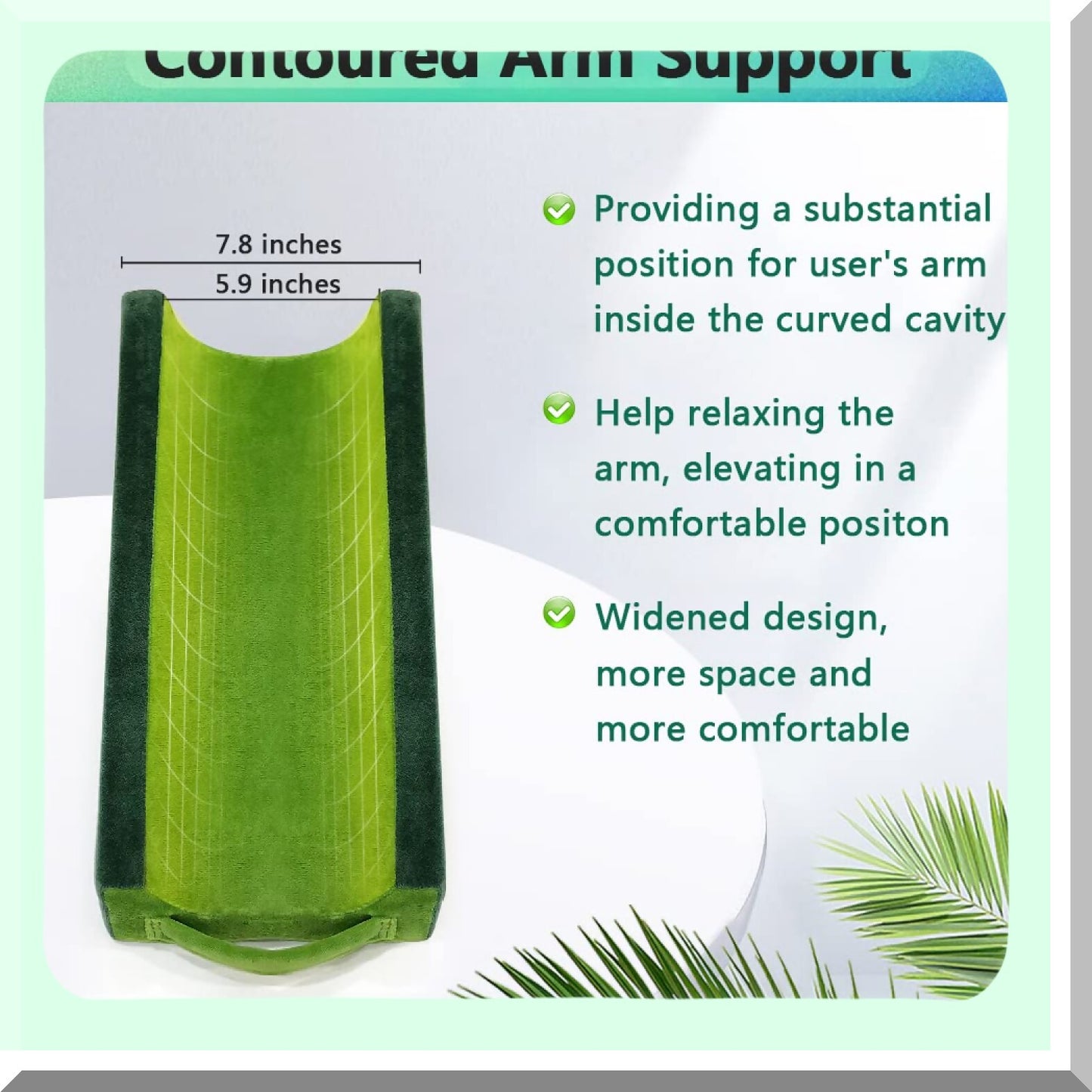 ArmEase Elevate Support Pillow - Medical Grade Arm Rest Wedge for Post-Surgery Recovery, Elbow Support, and Comfortable Sleeping for Adults.