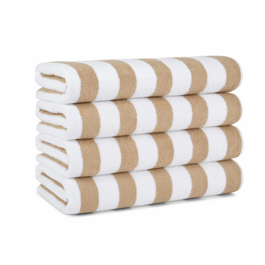 Cali Cabana Beach Towels Pack of 4 30x60 Beige