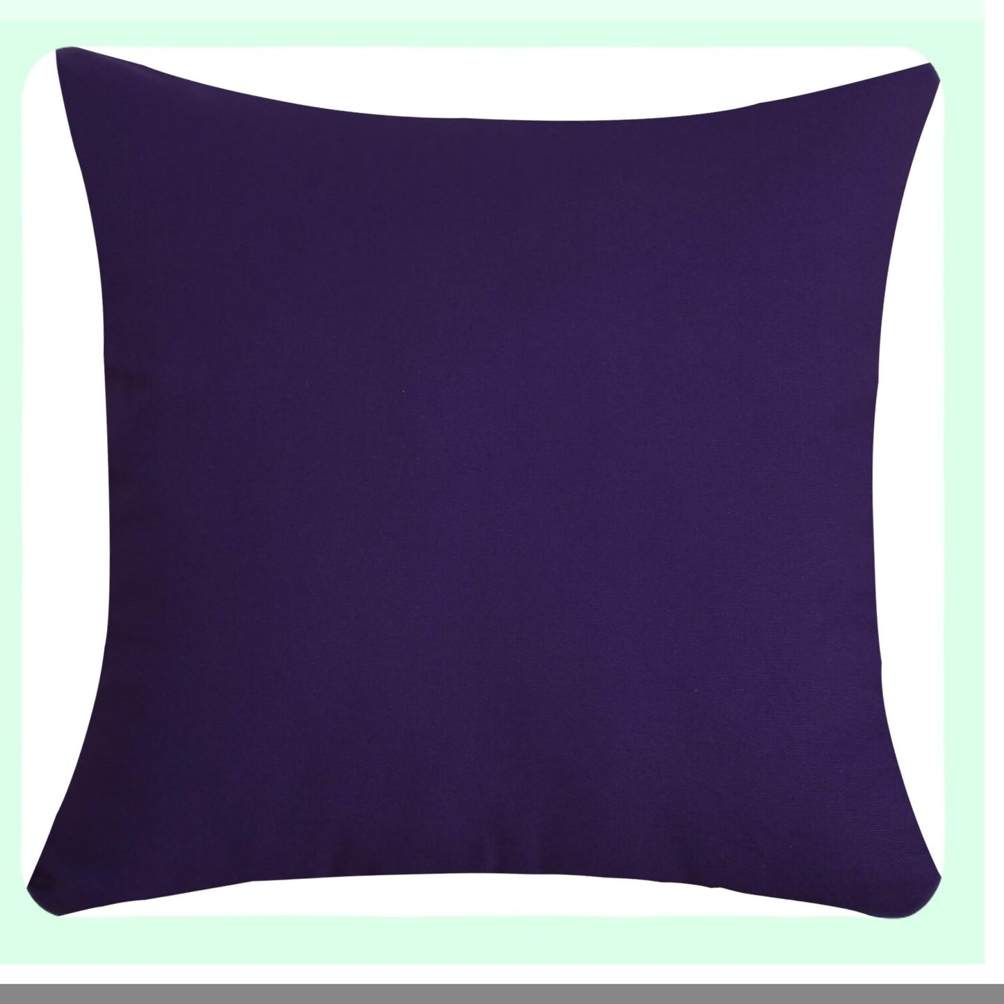 Cotton Canvas Decorative Pillow Covers - Set of 2 Cushion Covers, 18"x18", Purple - 45 Color Options - Solid Design - Home Decor Accent