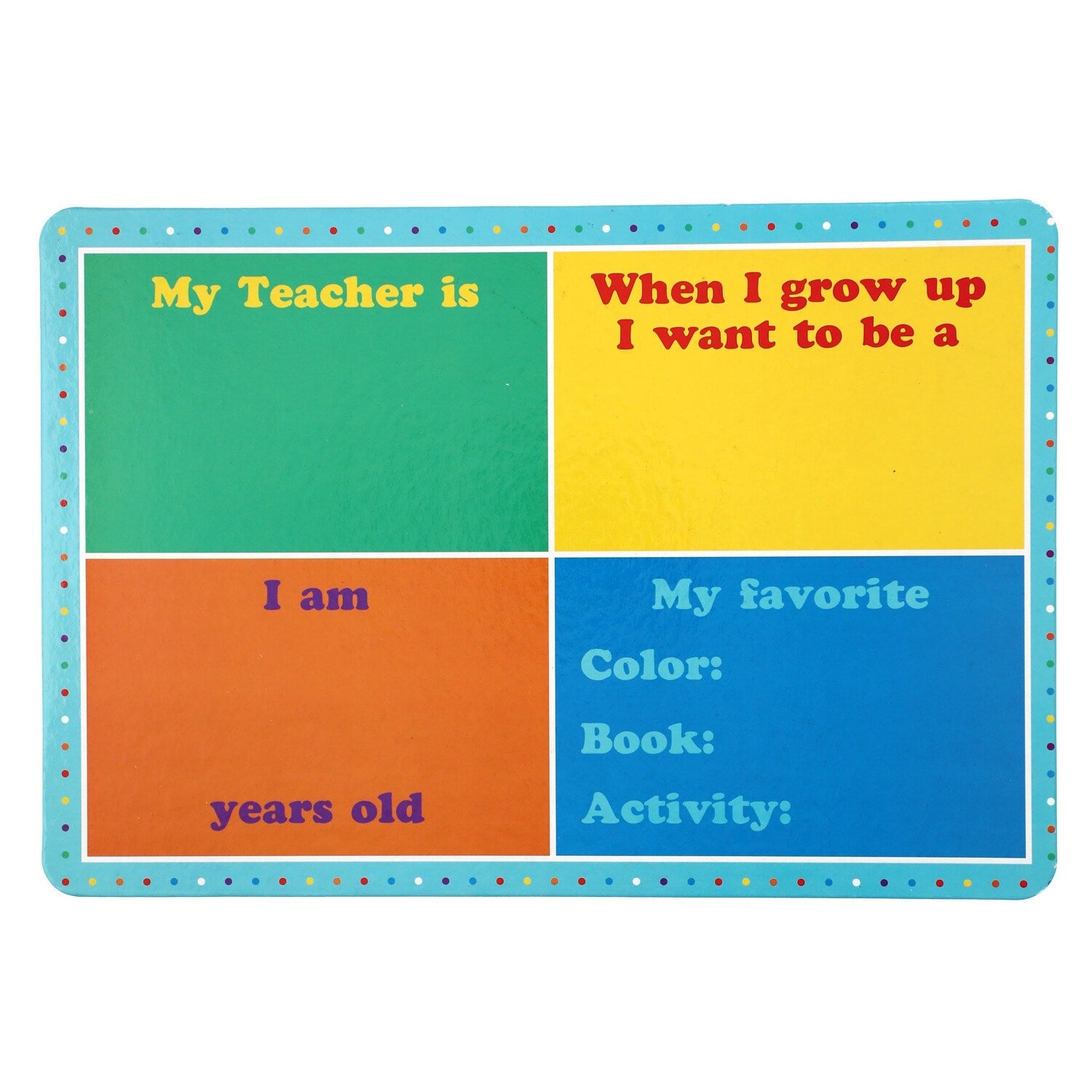 Teaching Tree Colorful Photo Signs, 12.5x8.5-in. (Pack of 24)