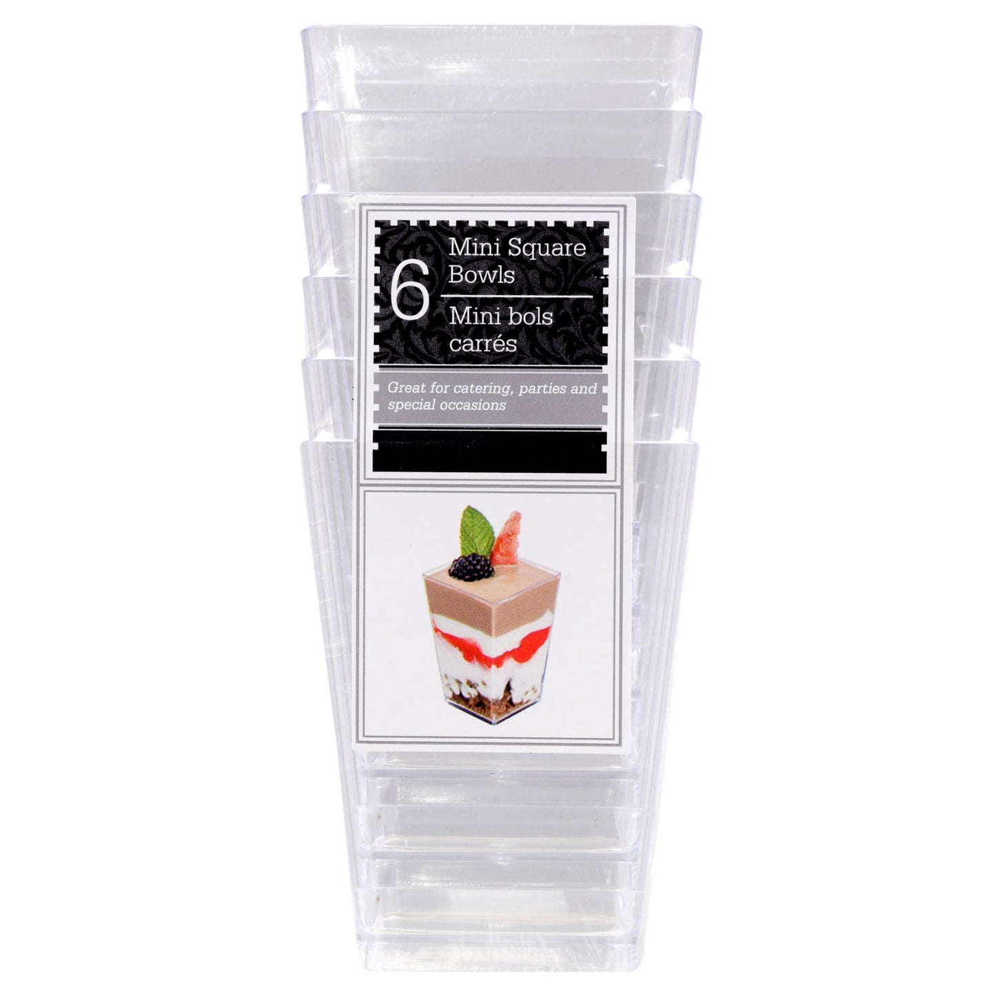 Tall Mini Square Bowls, 6-ct. Packs (Pack of 4)