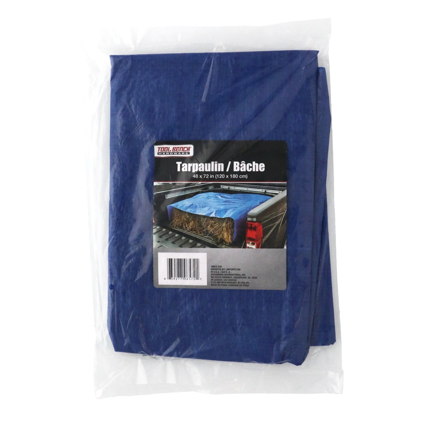 Tool Bench Hardware Blue Plastic Tarps, 4x6 ft. (Pack of 36)