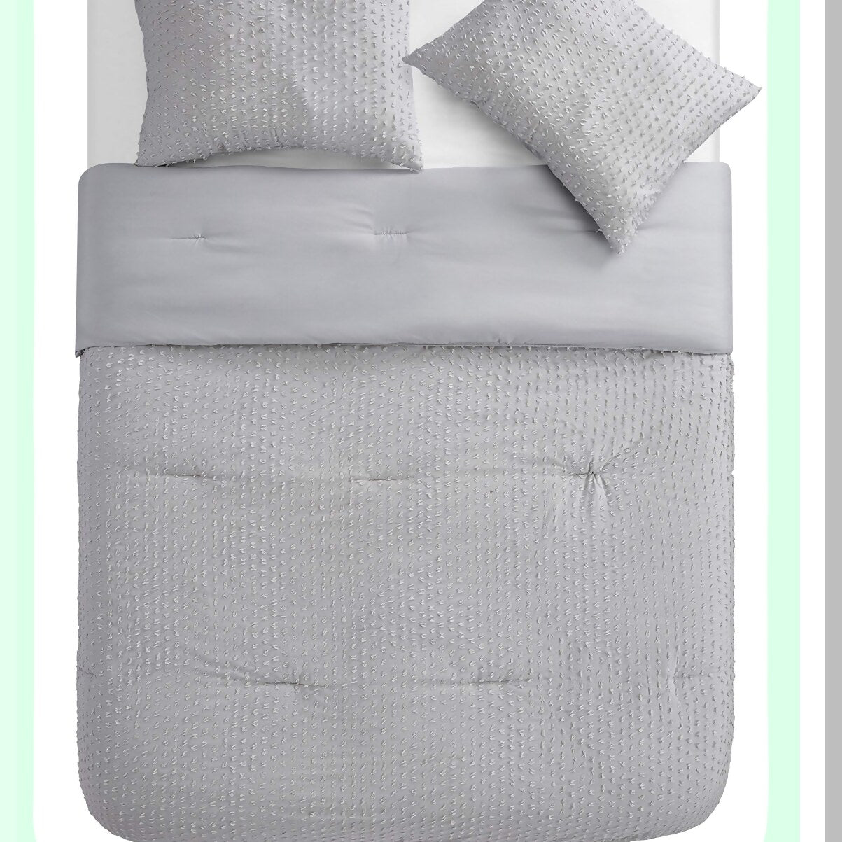 Luxury Grey Dream 3-Piece Comforter Set - Full/Queen Size Bedding with Matching Shams - Elegant Room Decor for Chic Home - Soft and Cozy Bed Set