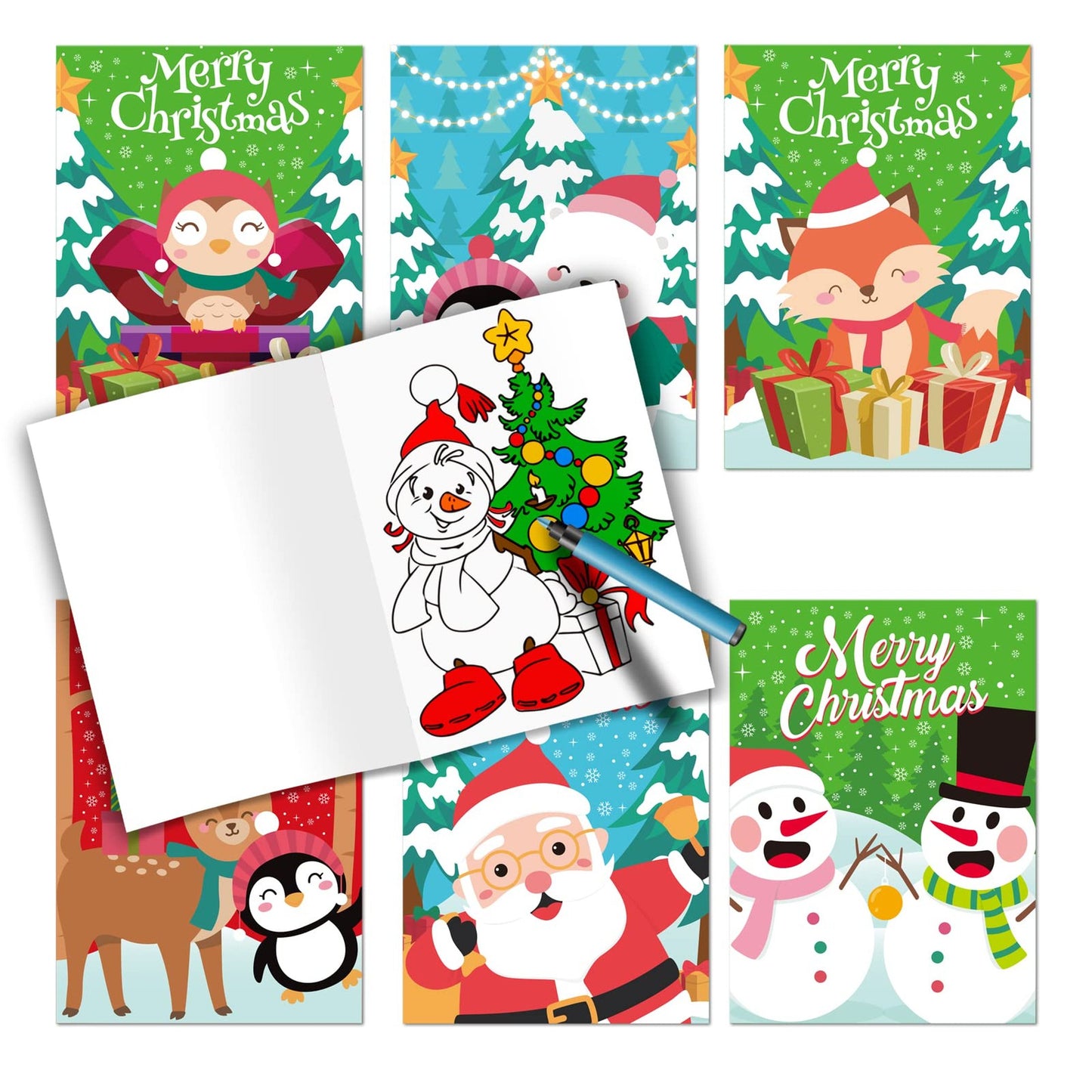 Colorful Creations Mini Art Books - 36 Pack of 5x7 Coloring Booklets for Kids Party Favors, Holiday Gifts, Classroom Prizes, Boys and Girls Xmas Fun