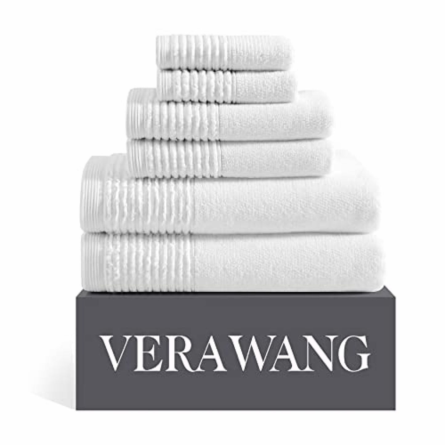 Bath Towels Set 6-Piece White Cotton