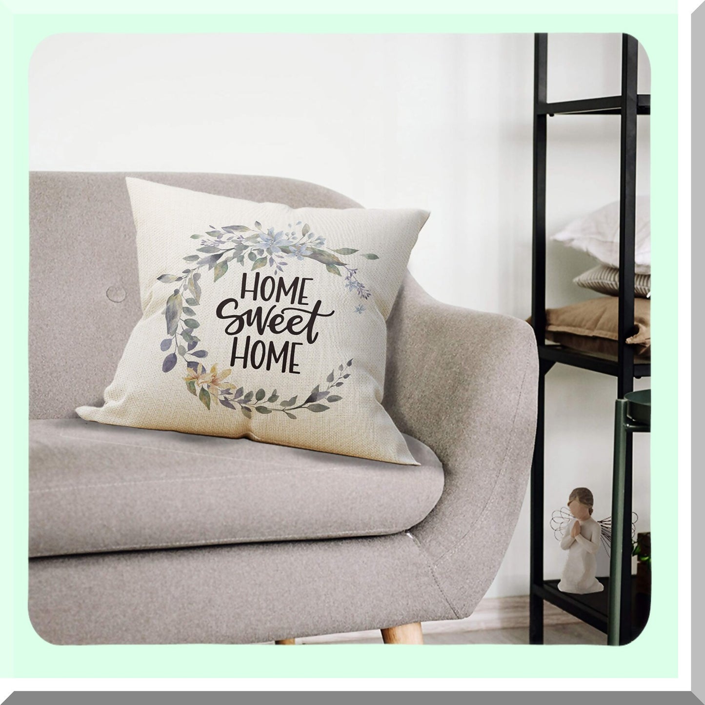 Farmhouse Bliss Pillow Covers - Set of 2 | Home Sweet Home Decor | 18x18 Throw Pillows for Couch | Housewarming Gifts for Women | Rustic Home Decor Accents