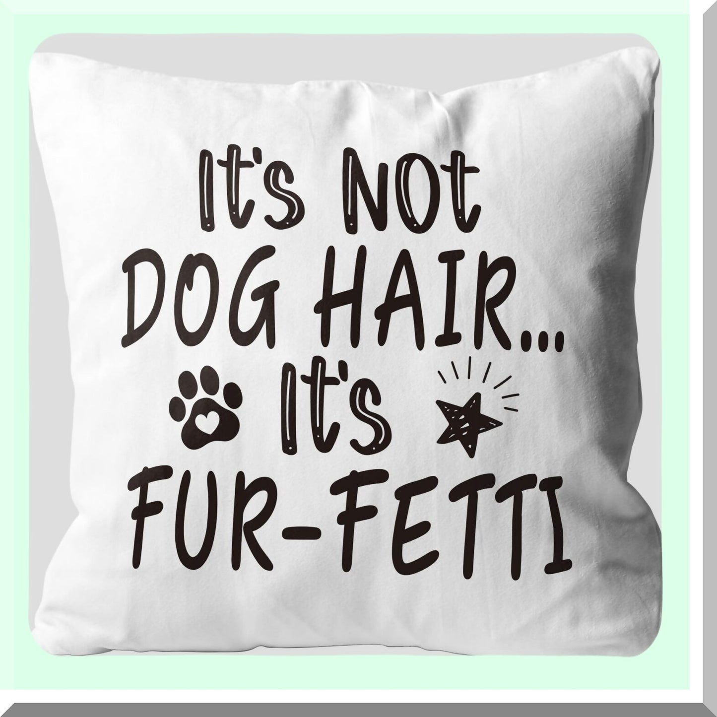 Fetti Dog Lover Pillowcase - Decorative Flannel Sofa Couch Bed Cover - 18x18 Inch Throw Pillow - Gifts for Dog Owners - Not Dog Hair Design