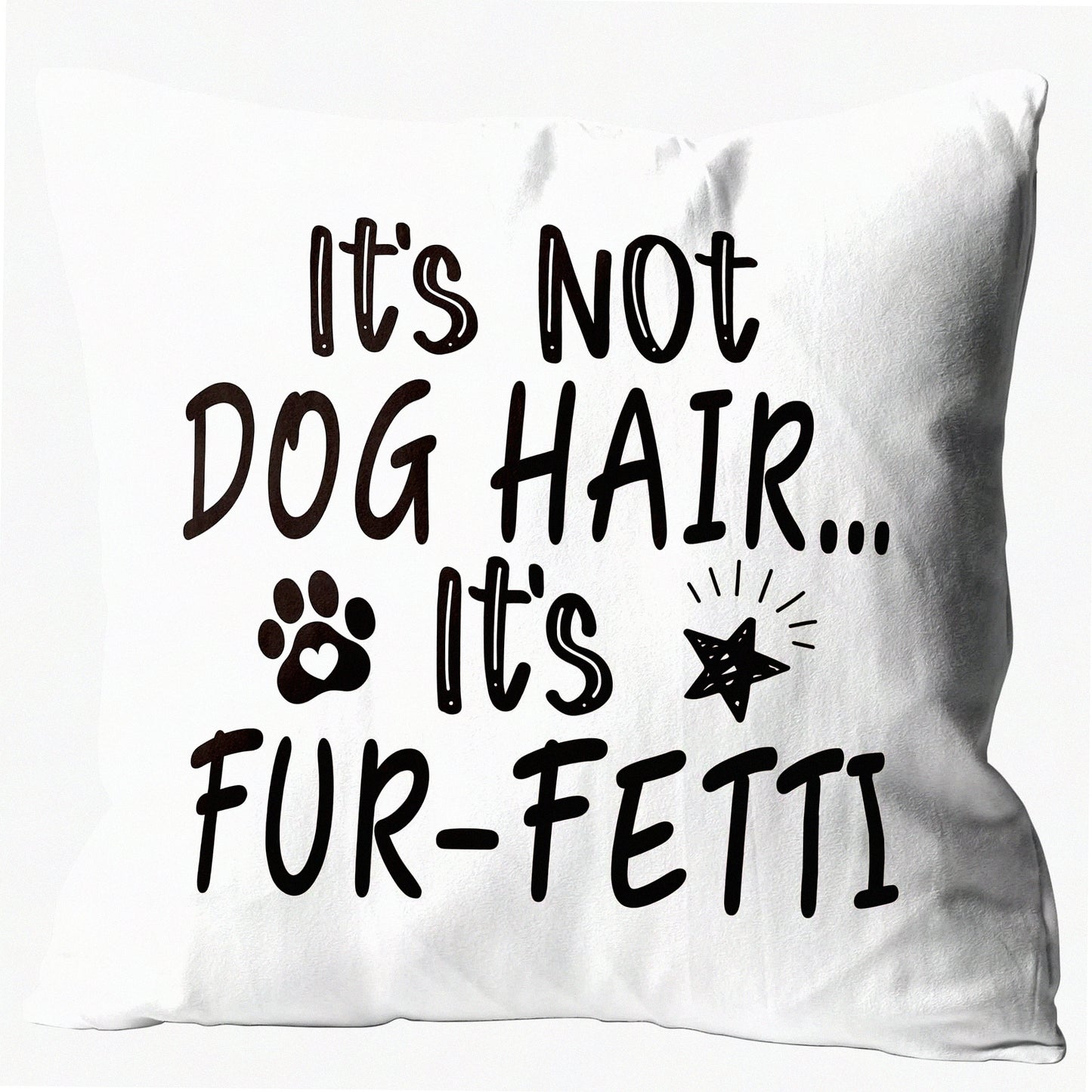 Fetti Dog Lover Pillowcase - Decorative Flannel Sofa Couch Bed Cover - 18x18 Inch Throw Pillow - Gifts for Dog Owners - Not Dog Hair Design