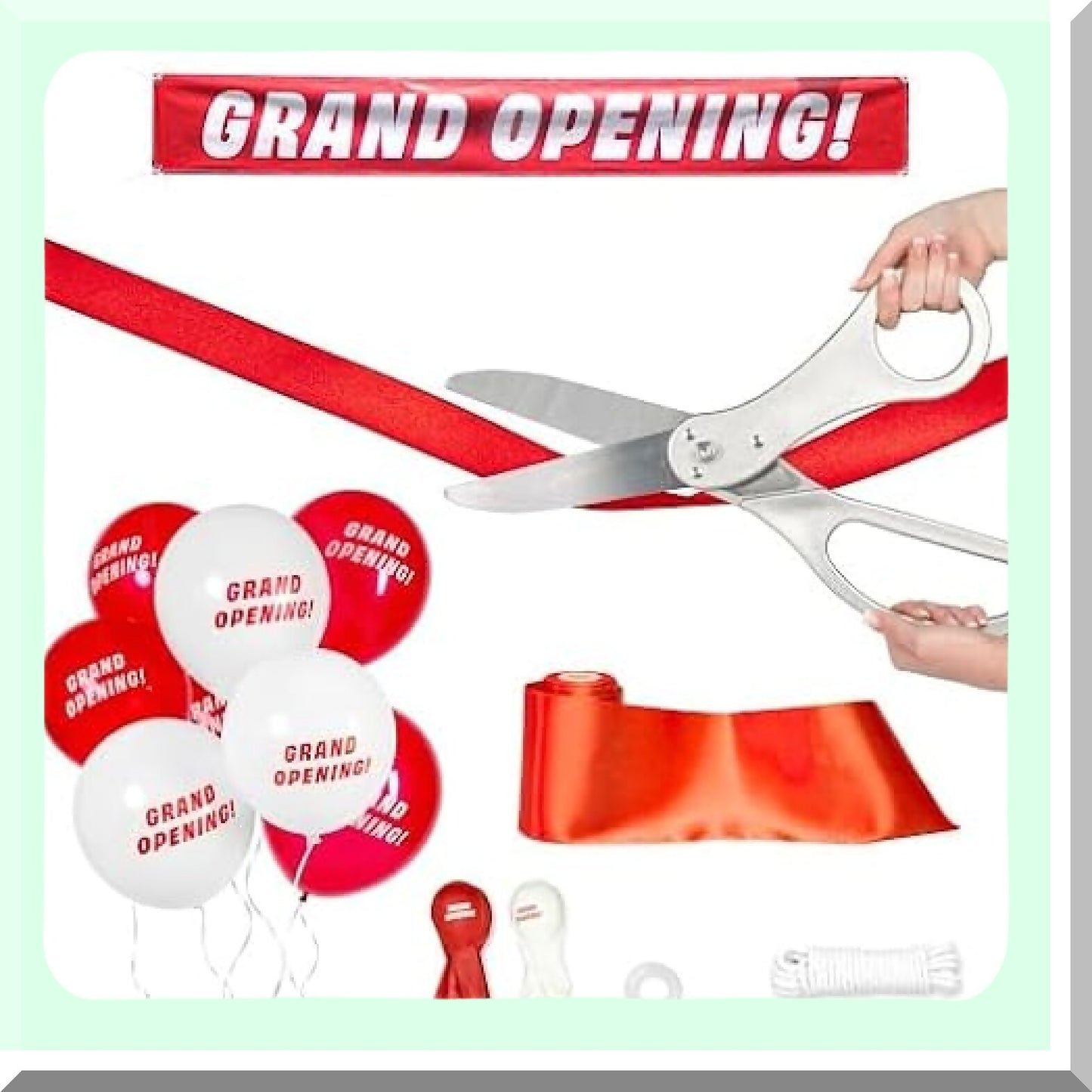 Giant Ribbon Cutting Kit for Grand Openings and Celebrations