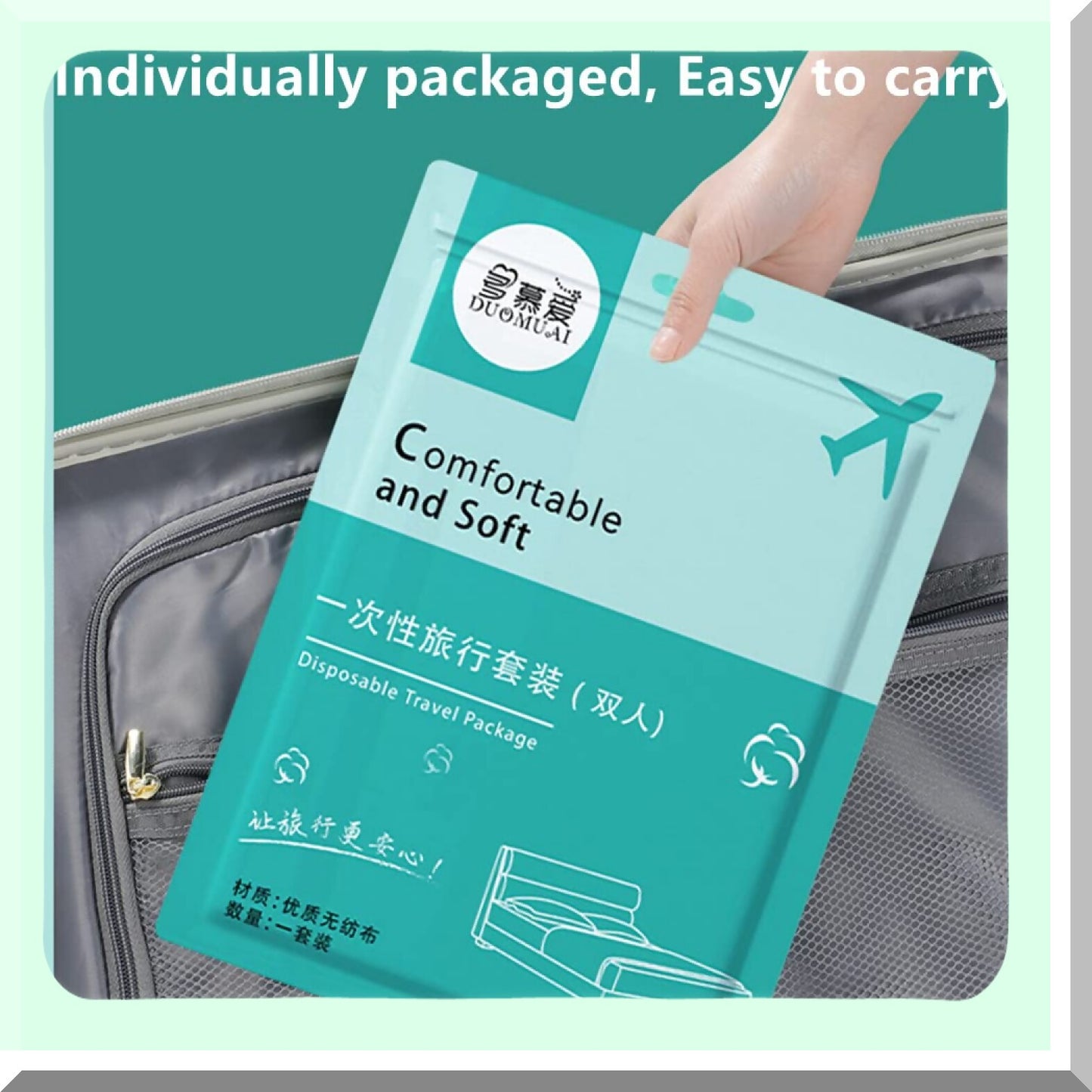 TravelEase Disposable Bedding Set - Includes Sheets, Quilt Cover, and Pillowcases - No Wash Needed - Hotel Quality - Twin Size