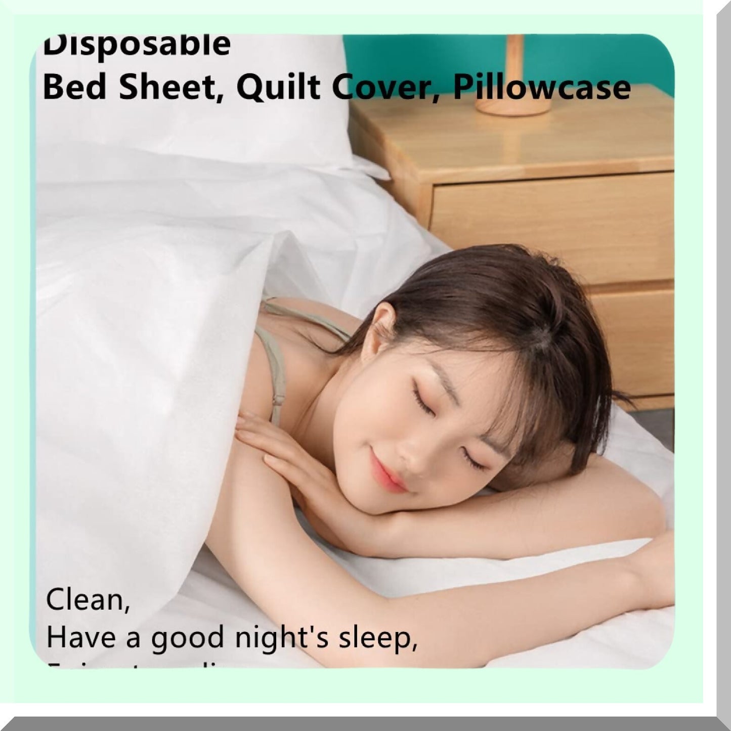 TravelEase Disposable Bedding Set - Includes Sheets, Quilt Cover, and Pillowcases - No Wash Needed - Hotel Quality - Twin Size