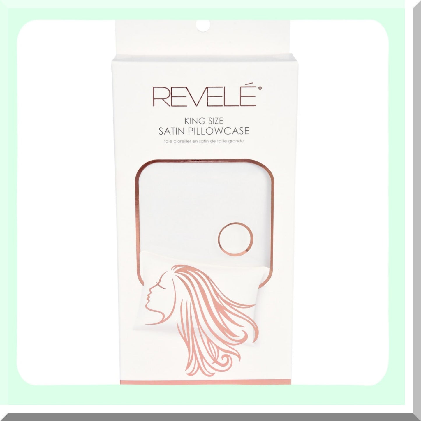 HairGuard Pillowcase - Standard Size White Envelope Closure - Silk Satin Pillow Cover for Hair Protection and Beauty Sleep - Revele Collection