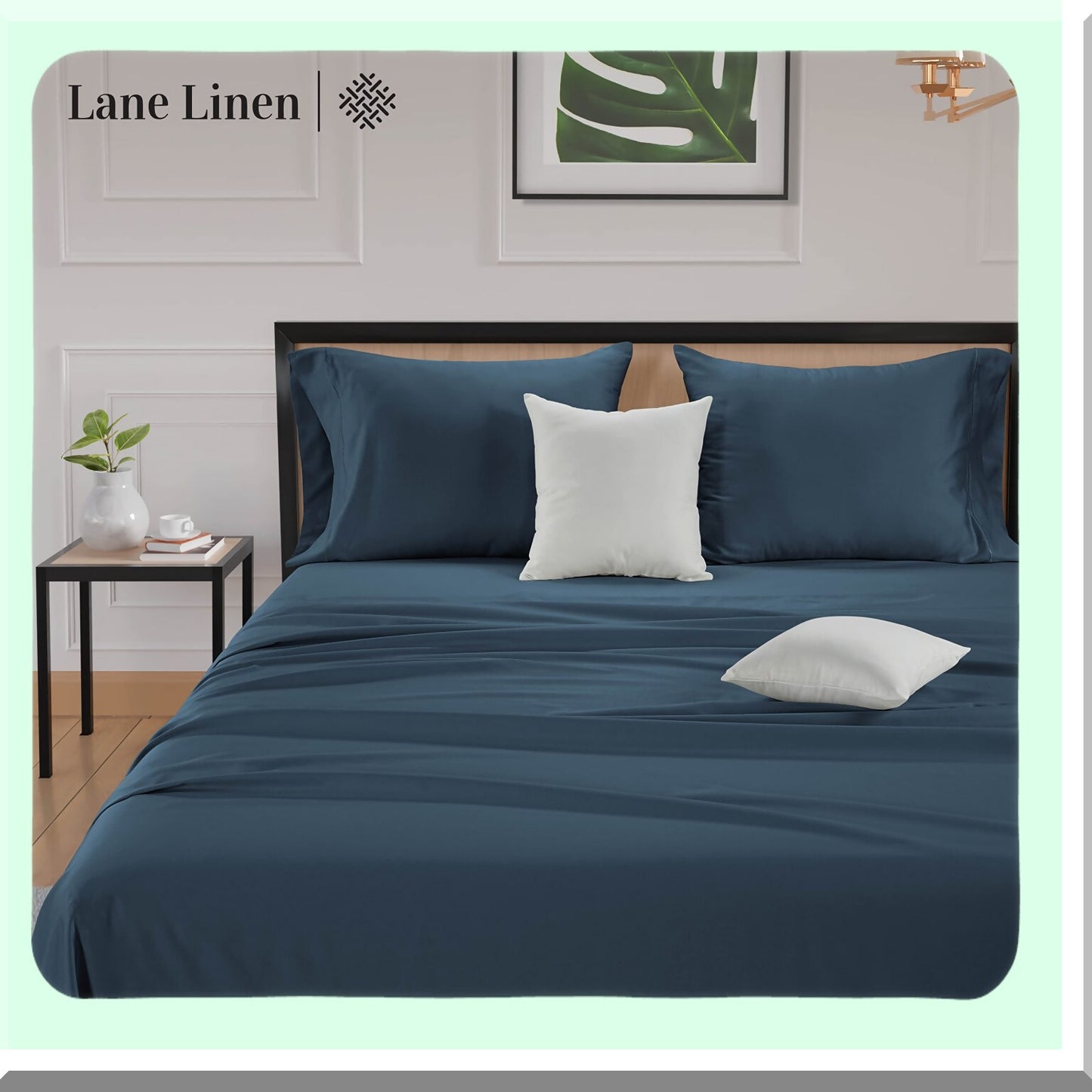 Breathable Cotton Envelope Pillowcase Set - Silky Soft Luxury Covers with 4" Hem Details - 100% Cotton Denim Pillowcases Size 20" X 40" Set of 2