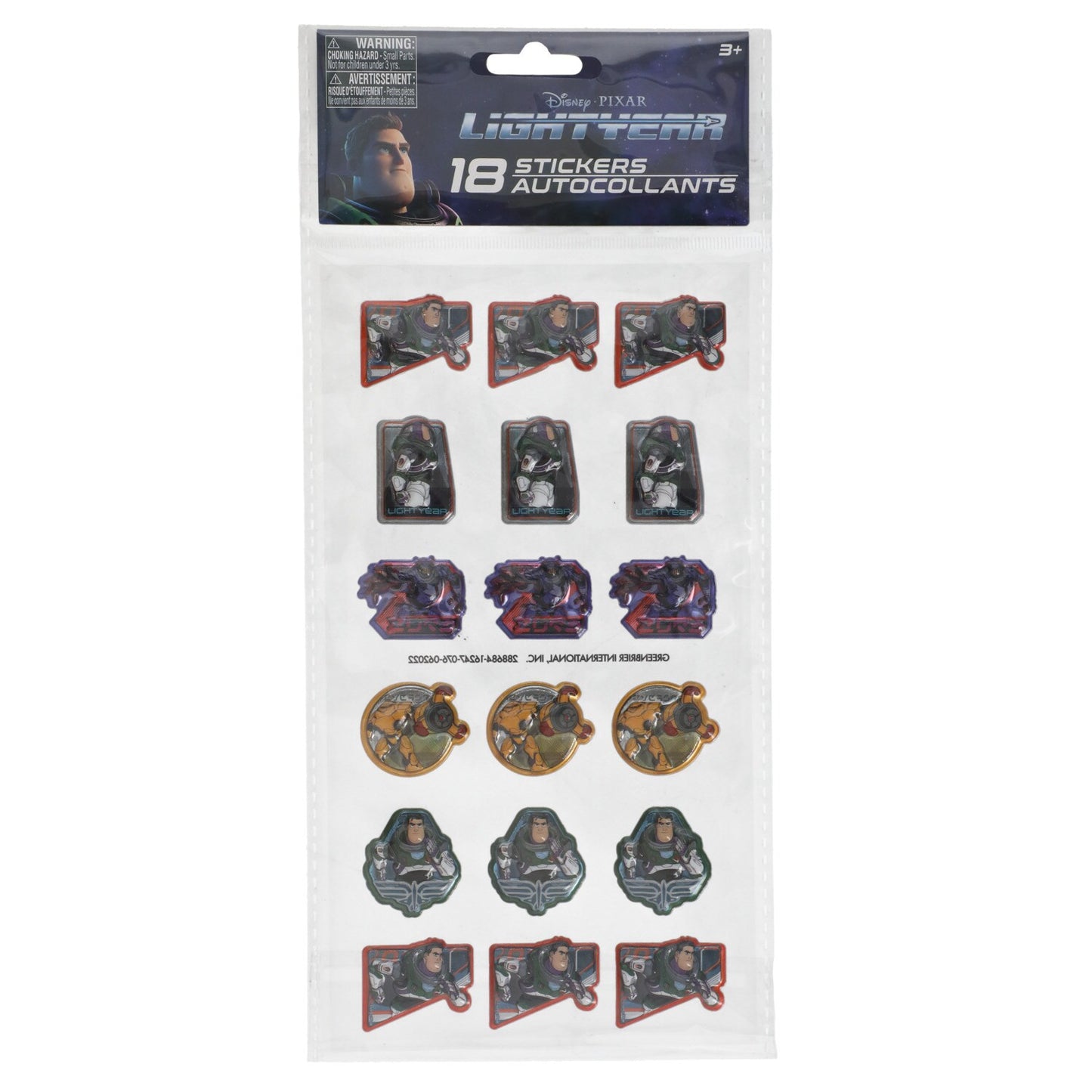 Licensed Character Metallic Stickers for Kids, 18-ct. Packs (Pack of 24)