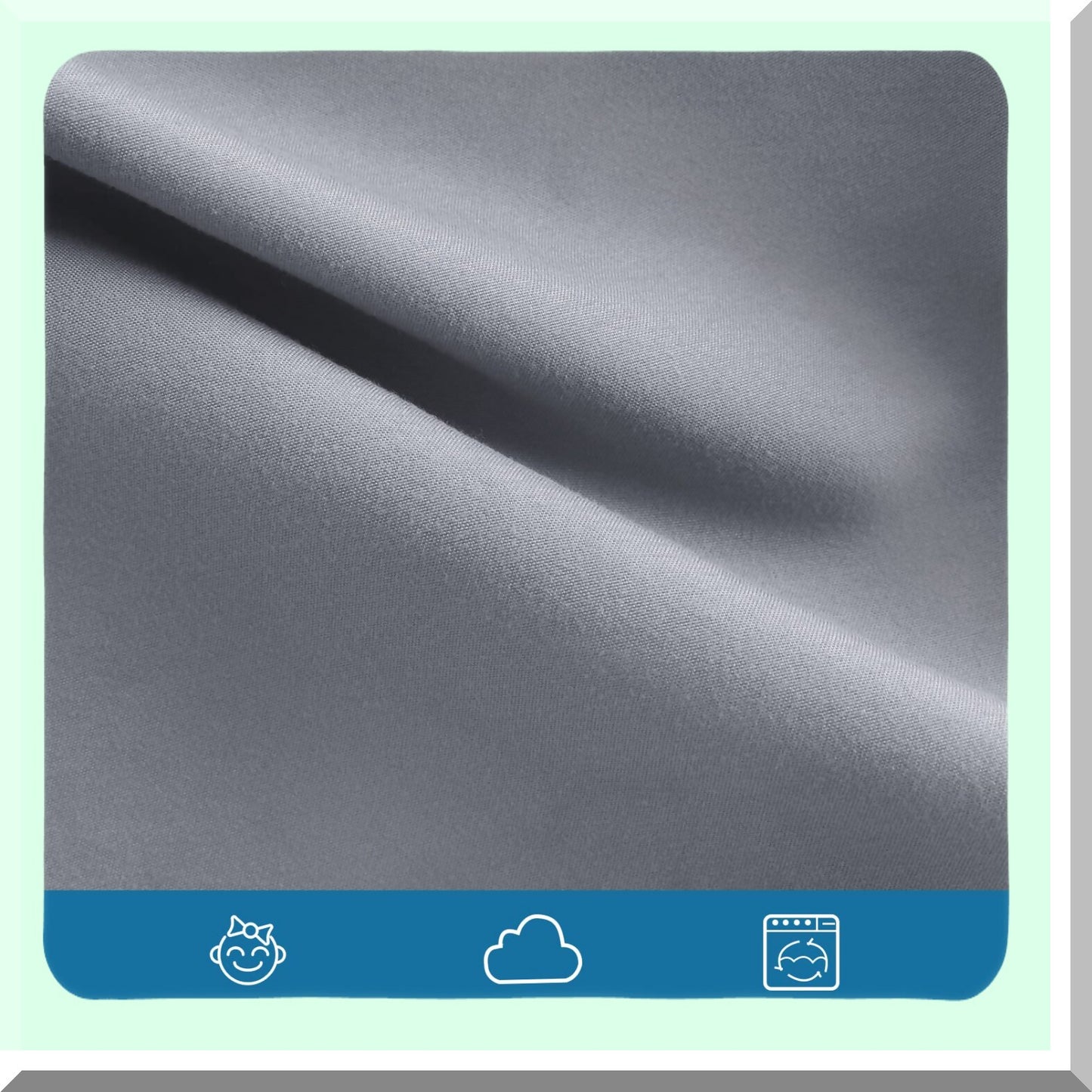 Cot Comfort 4-Piece Sheet Set - Twin Size Fitted Sheets for Camp Bunk, RVs, Guest Beds - Grey - 30" x 75" x 9" - Trifold Mattress - 2 Pack