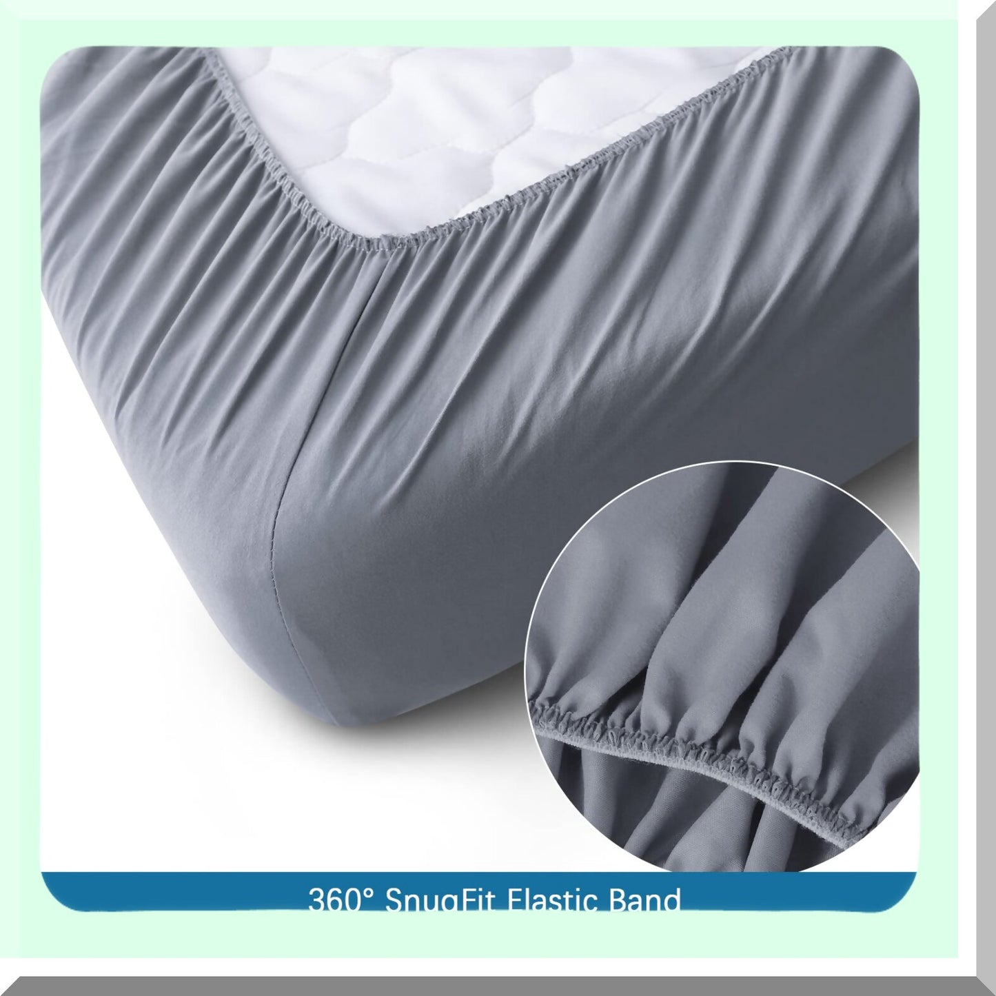 Cot Comfort 4-Piece Sheet Set - Twin Size Fitted Sheets for Camp Bunk, RVs, Guest Beds - Grey - 30" x 75" x 9" - Trifold Mattress - 2 Pack