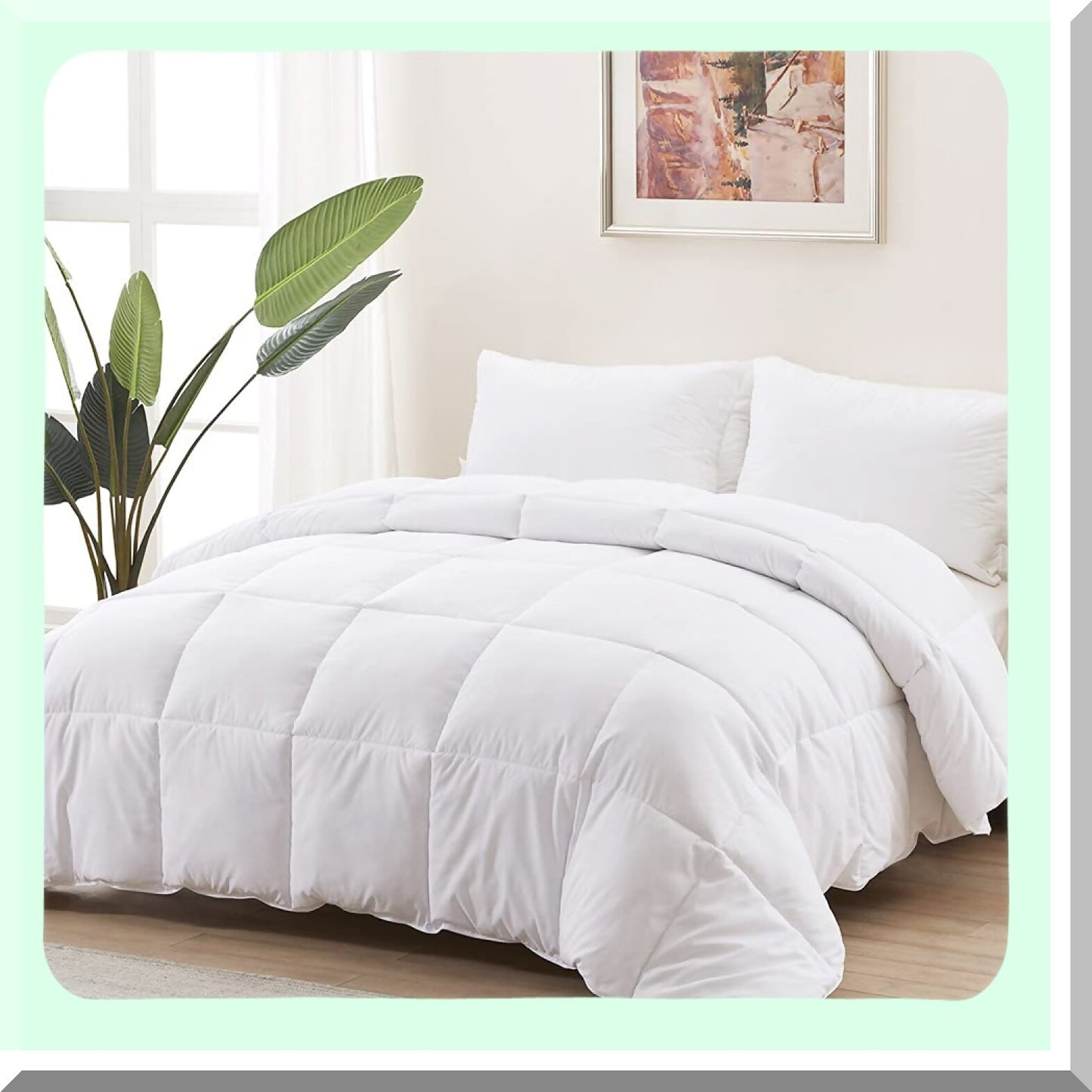 Luxury Cloud Queen Duvet Insert - Plush Down Alternative Fill, Hotel Collection Comforter for Queen Bed. Lightweight, Soft All Season Duvet with Corner Tabs. Machine Washable, White, 90x90.