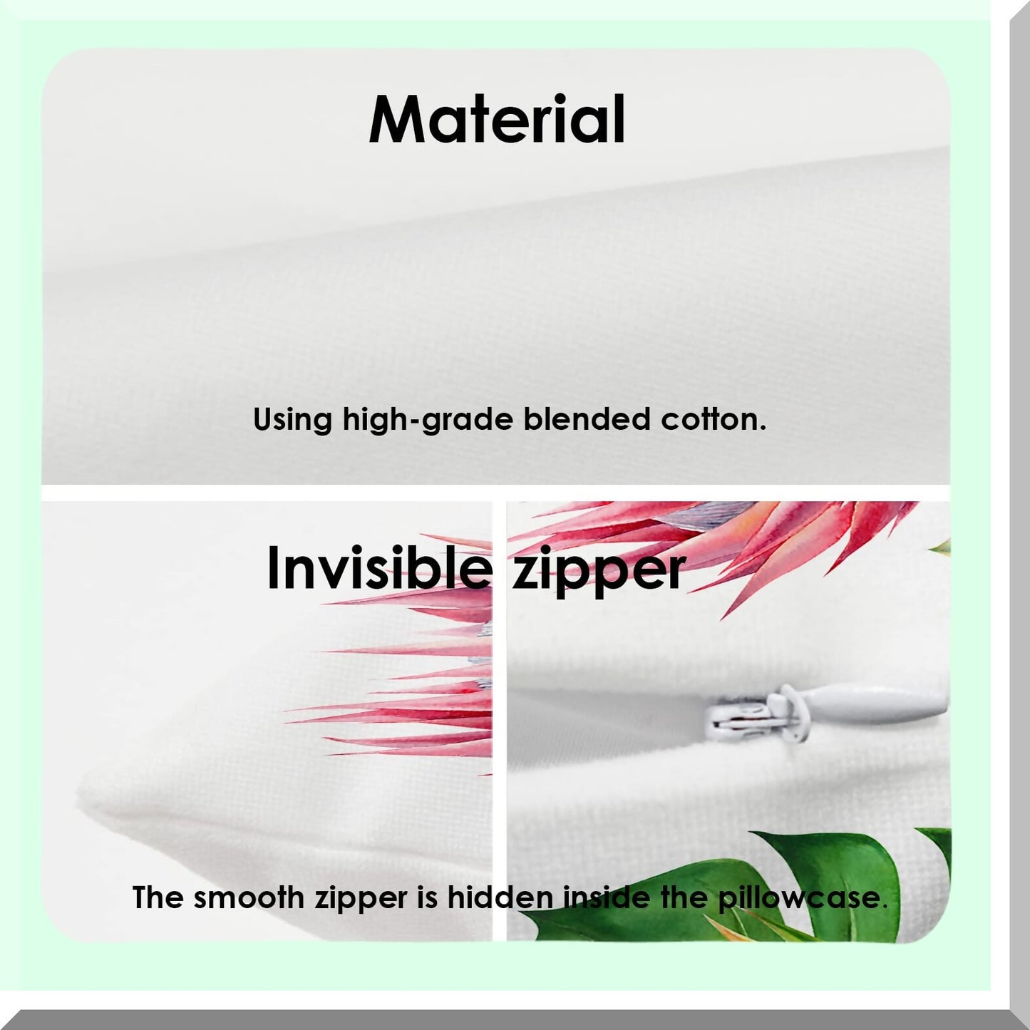 Tropical Bloom Double Sided Pillow Covers - Floral Watercolor Leaf Throw Cushion Set - Pink Decorative Sofa Lumbar 12x20 Inches (Set of 2)