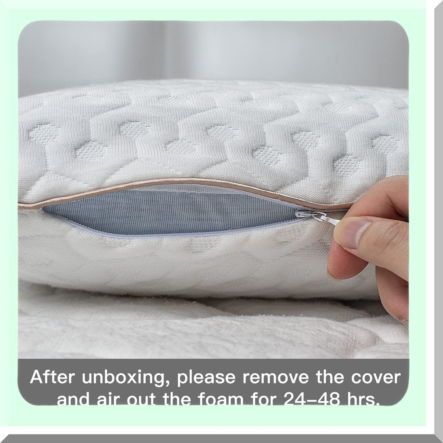 OrthoGel Queen Memory Foam Pillow - Medium Firm Support for Neck Pain Relief, Stomach & Back Sleepers - Orthopedic Gel Foam Bed Pillow