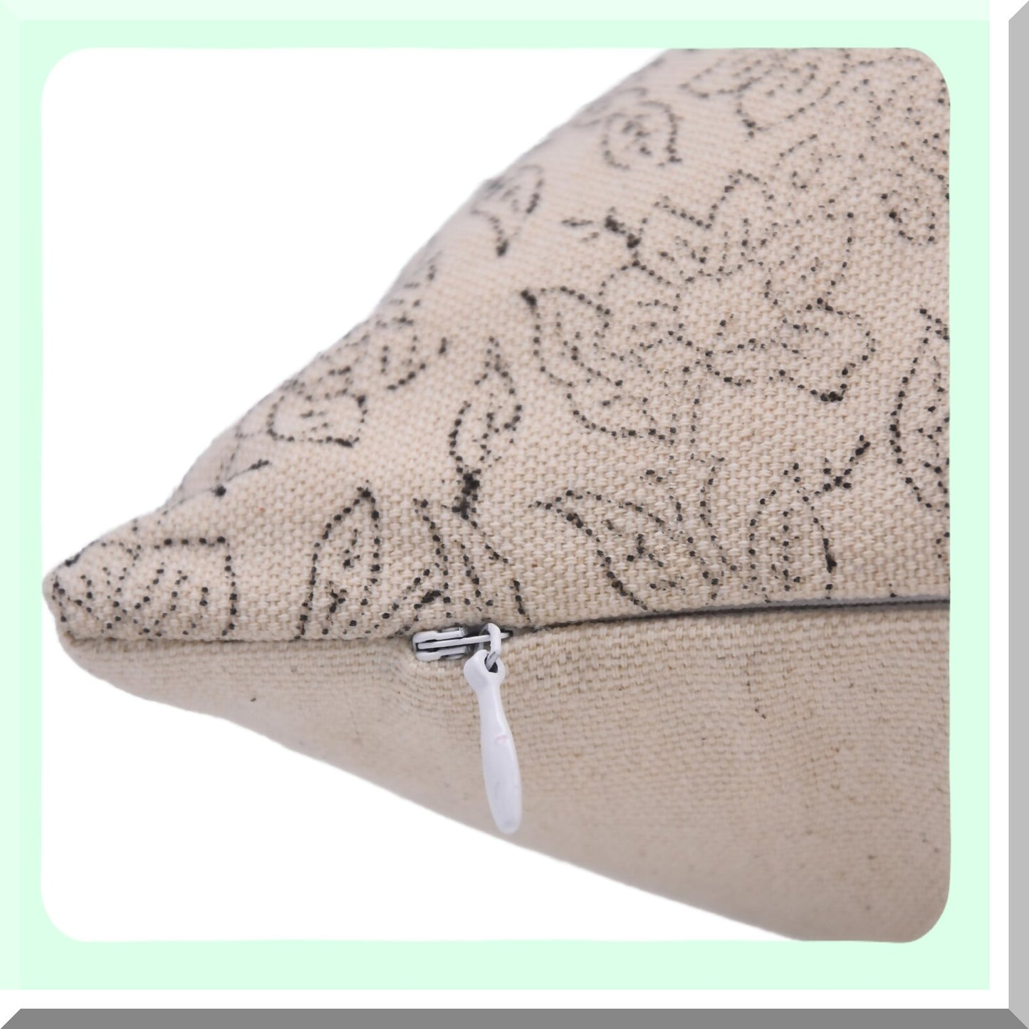 Boho Farmhouse Floral Pillowcase Set - Cotton Block Print Cushion Covers for Sofa & Couch - Outdoor Home Decor - Black Square Throw Pillow Covers 18x18