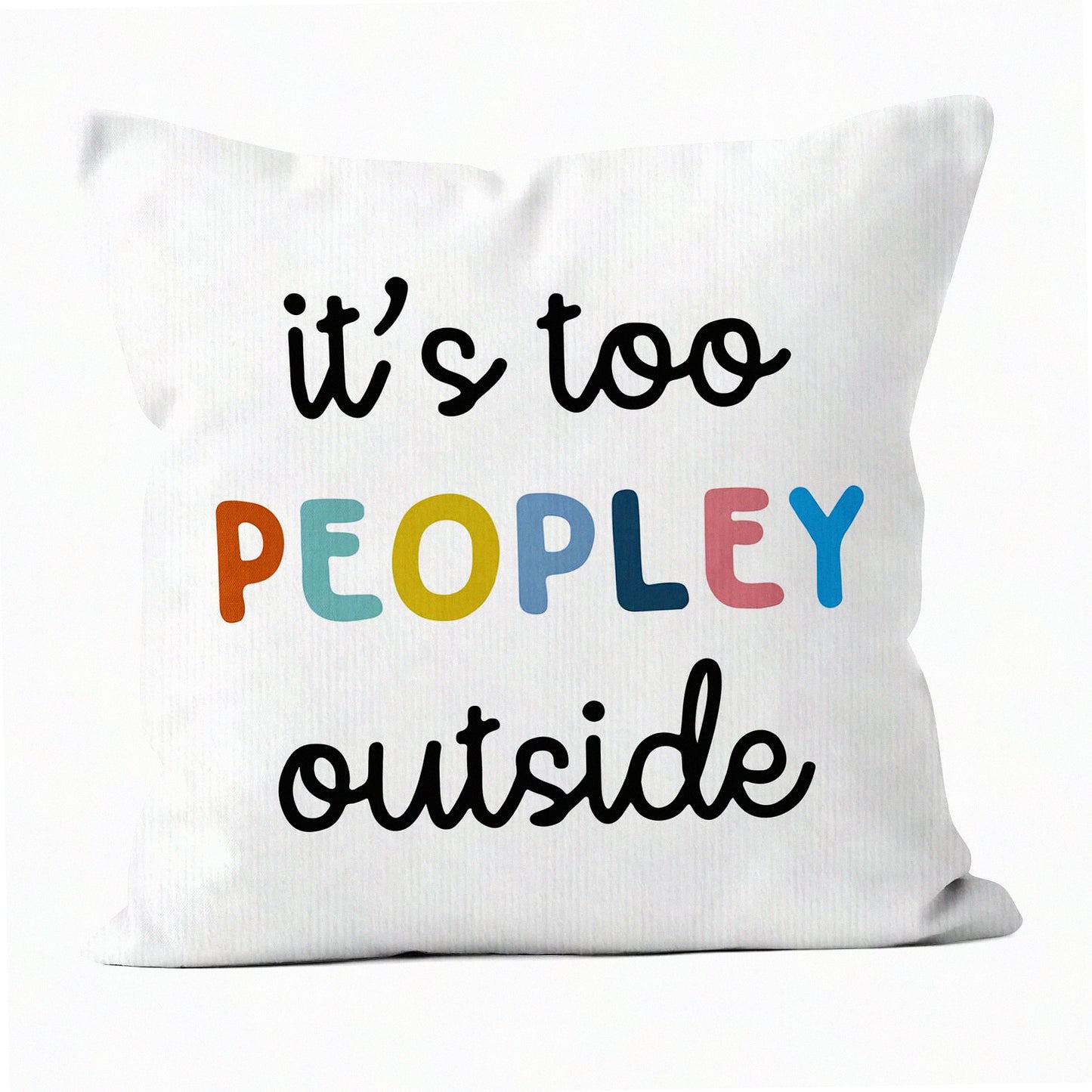 Introvert Oasis Decorative Pillowcase - Funny Motivational Humor Throw Pillow Cover for Sofa Bed Room Home Decor - Bohemian Style 18 x 18 Inch Case