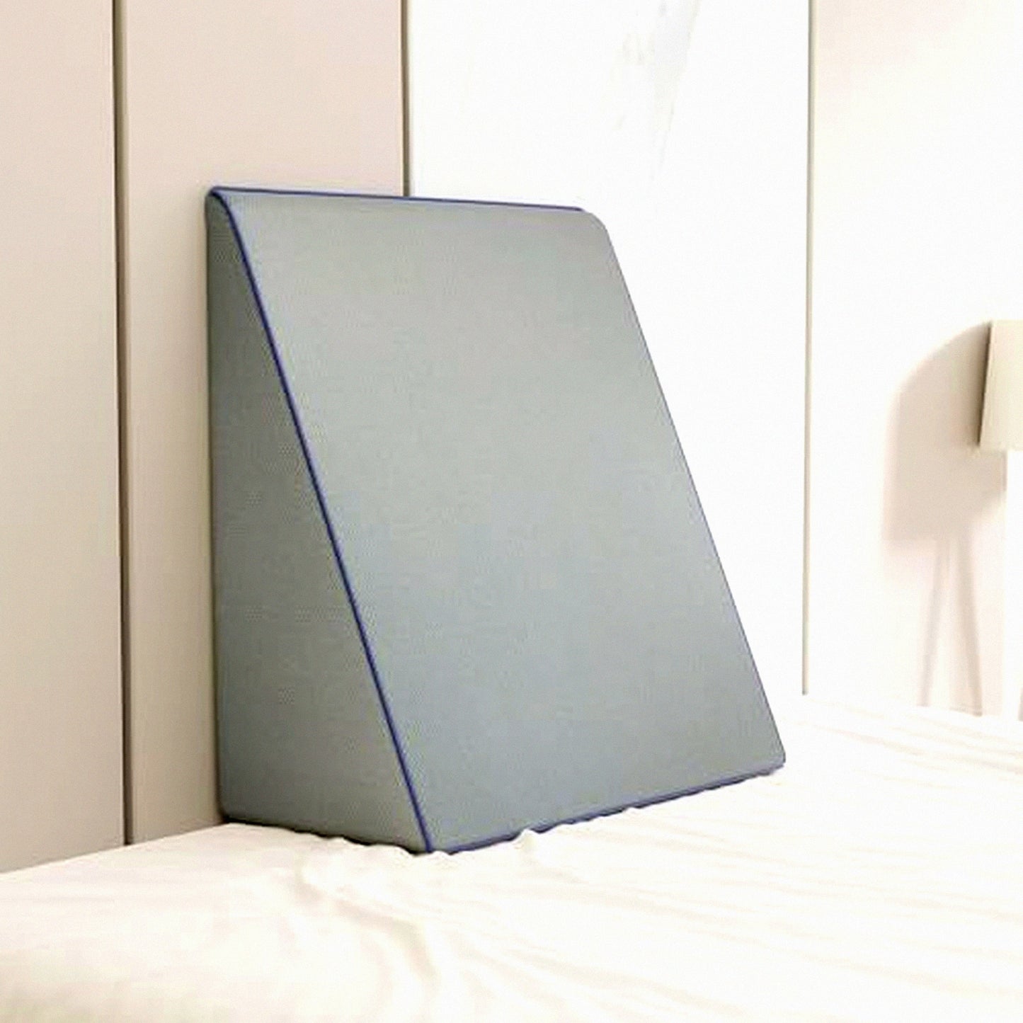 CoolComfort Wedge Pillow - Gaming, Reading, Sleeping Support | 9.5" Memory Foam | Back & Leg Elevation | Grey | Cooling Technology | Multi-Use Pillow