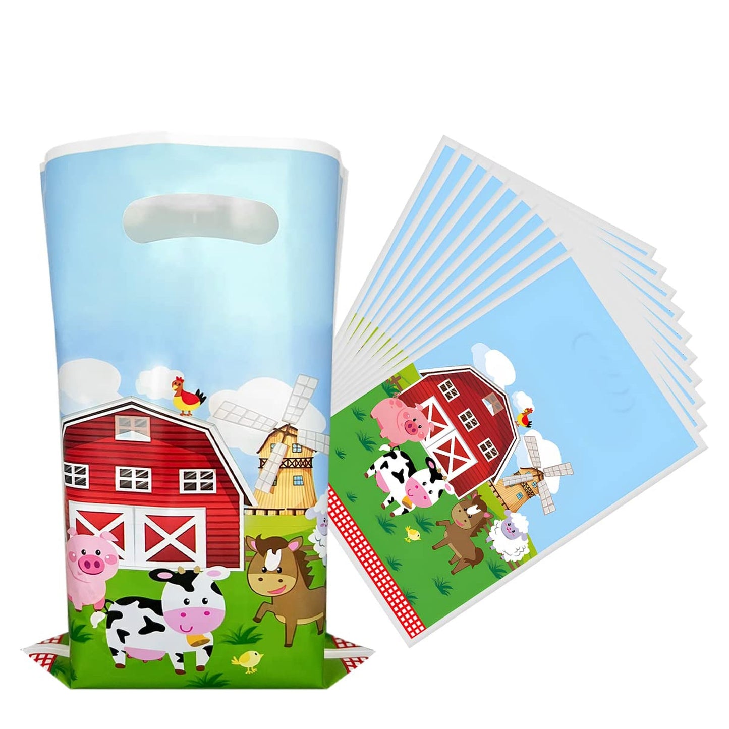 Farmhouse Fun Favor Bags - 30 Pack! Perfect for Farm Birthday Parties. Fill with Candy and Goodies for a Memorable Farm Themed Celebration!
