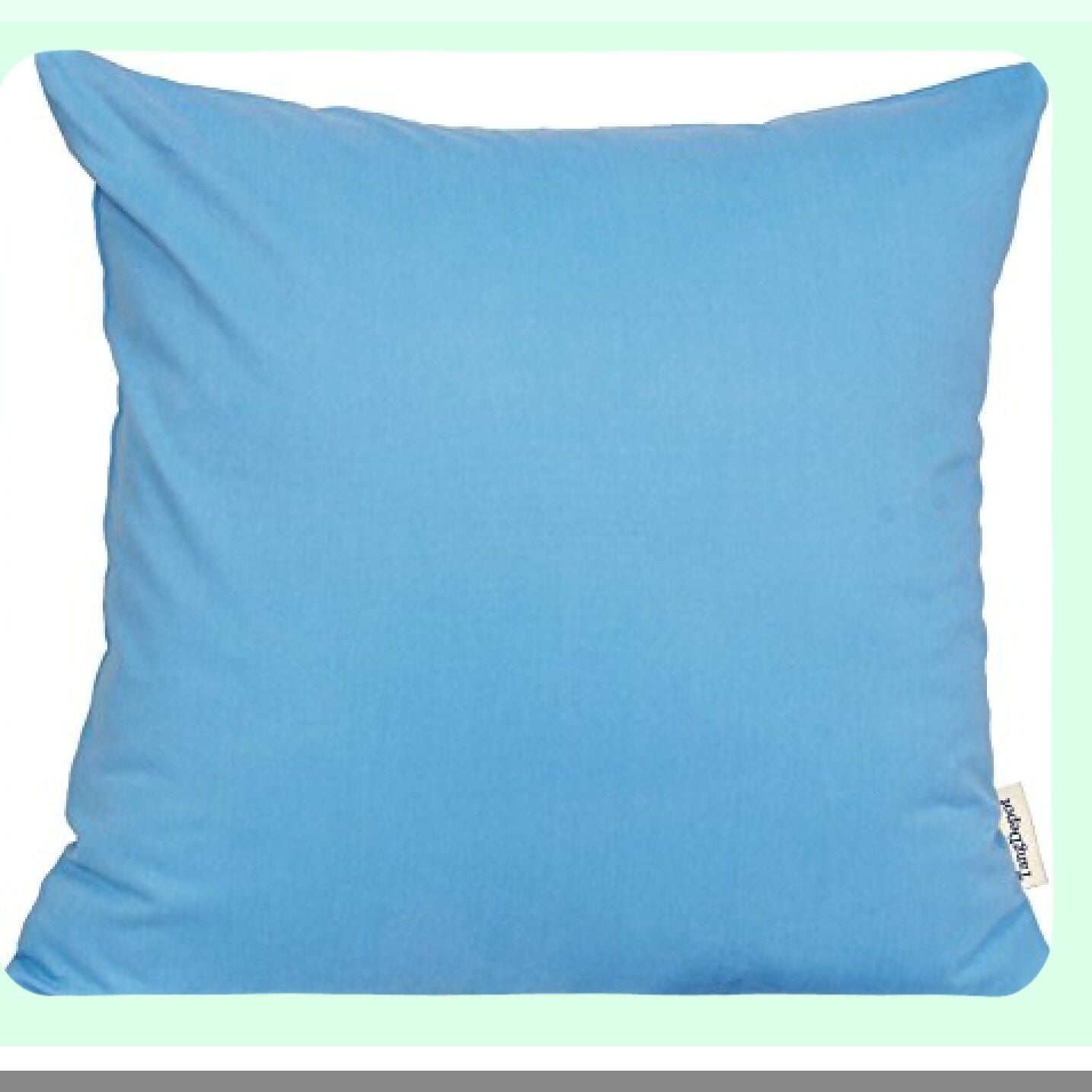 SilkTouch Square Pillow Shams - Baby Blue Decorative Covers for Indoor/Outdoor Cushions, Durable Throw Pillow Shells 12"x12"