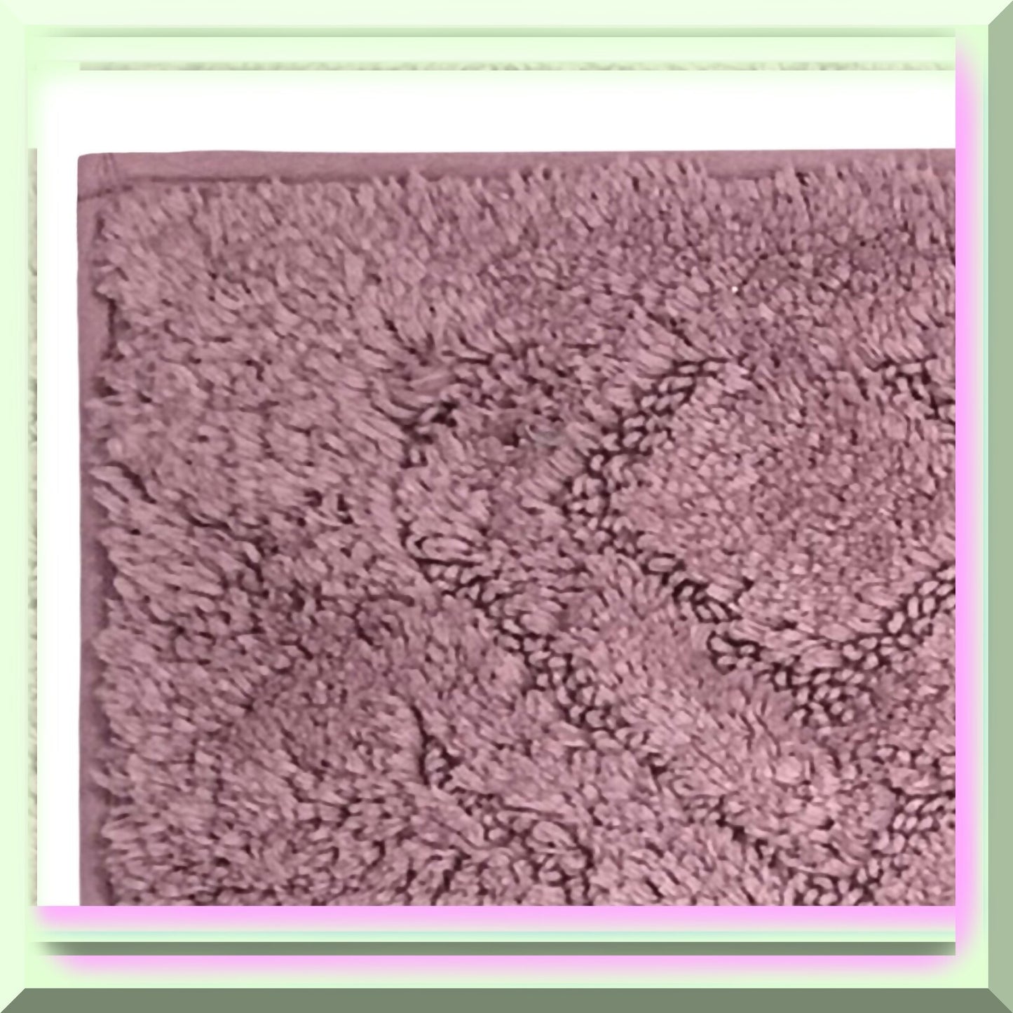 2-Piece Cotton Bath Rug Set in Rose