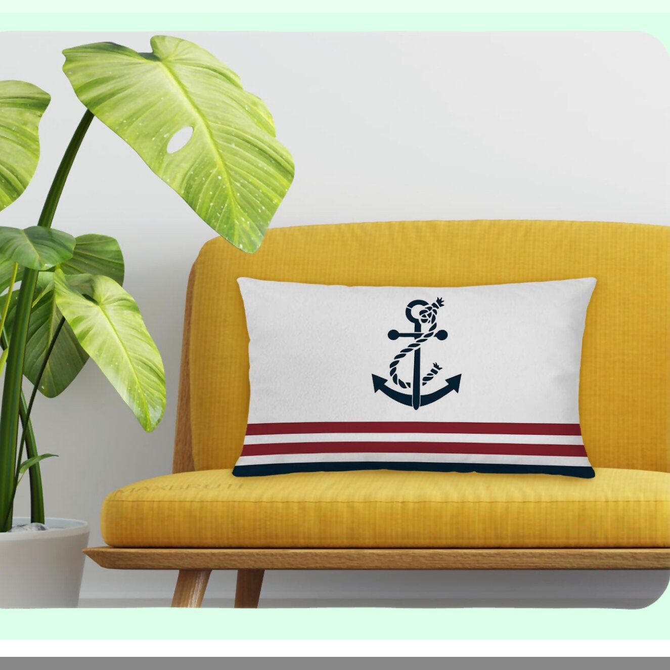 Coastal Anchor 12x20 Pillow Covers - Nautical Throw Pillows for Couch & Outdoor Decor - Sea Theme Cushion Covers for Beach House