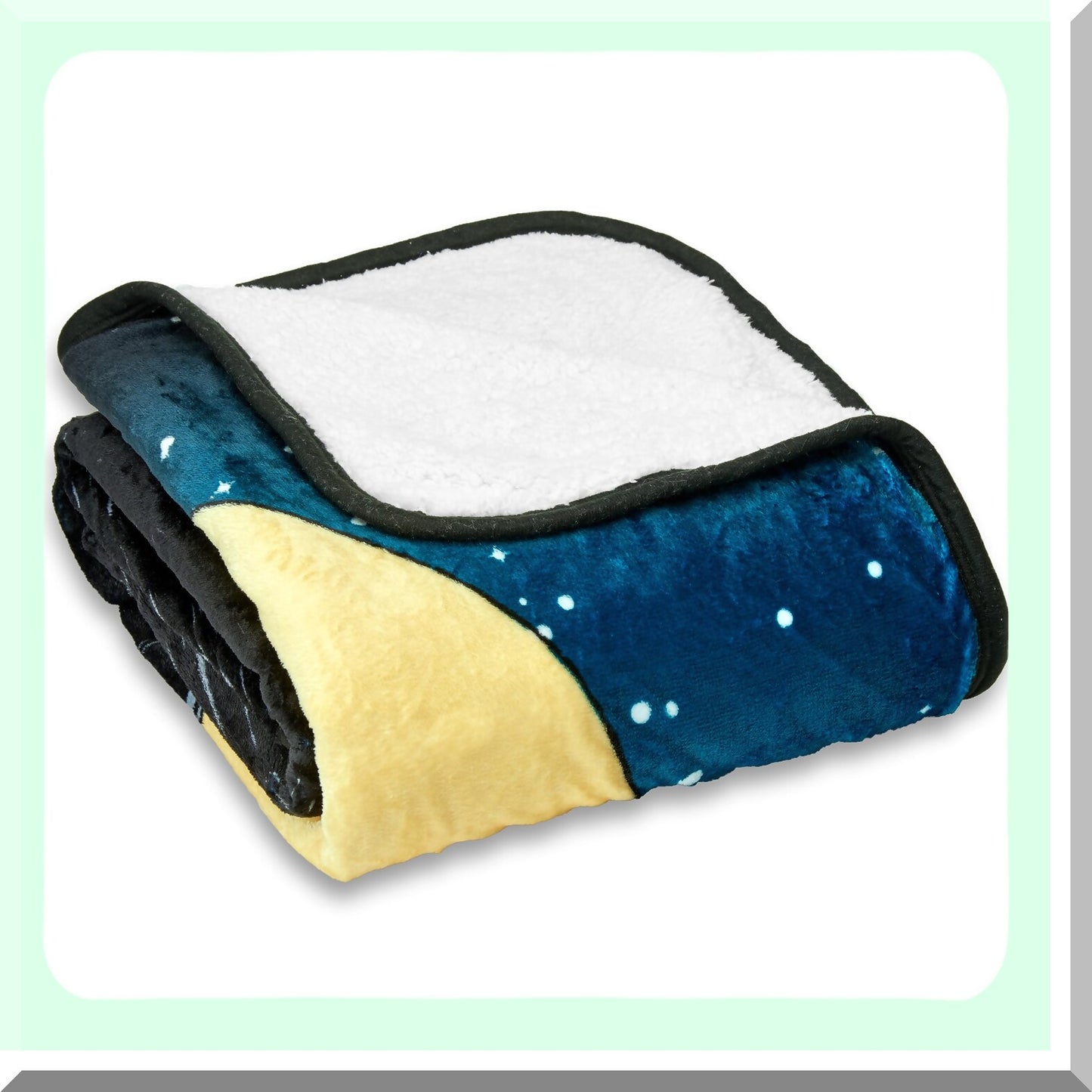 Starry Night Silk Touch Sherpa Blanket - Cozy 60" x 80" Nightmare Before Christmas Edition