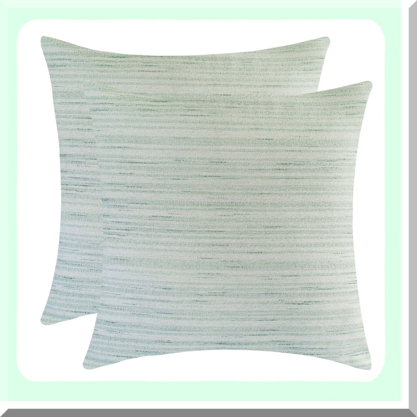 Sage Green Decorative Pillow Covers - Set of 2, 18x18 Inch Washable Cushion Covers for Couch, Sofa, Bedroom, Living Room - Soft Throw Pillow Cases