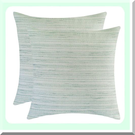 Sage Green Decorative Pillow Covers - Set of 2, 18x18 Inch Washable Cushion Covers for Couch, Sofa, Bedroom, Living Room - Soft Throw Pillow Cases