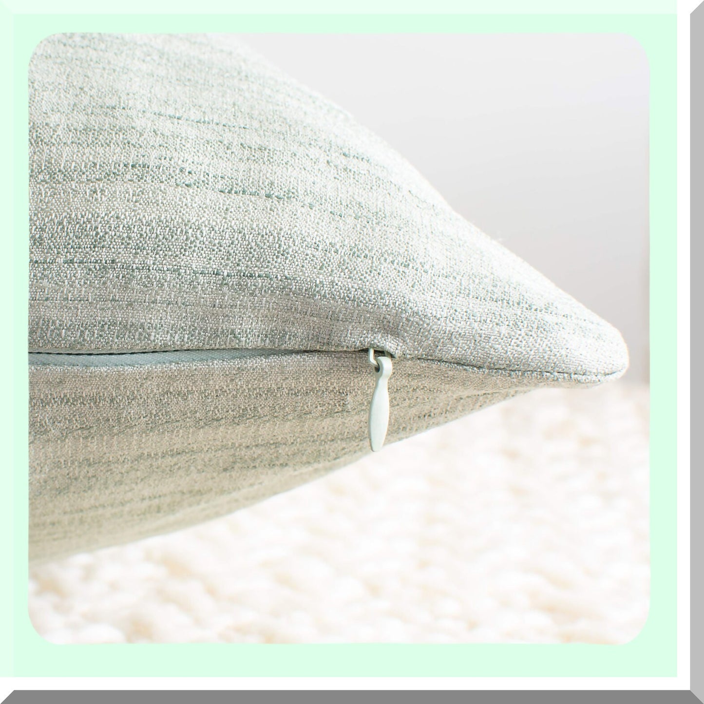 Sage Green Decorative Pillow Covers - Set of 2, 18x18 Inch Washable Cushion Covers for Couch, Sofa, Bedroom, Living Room - Soft Throw Pillow Cases