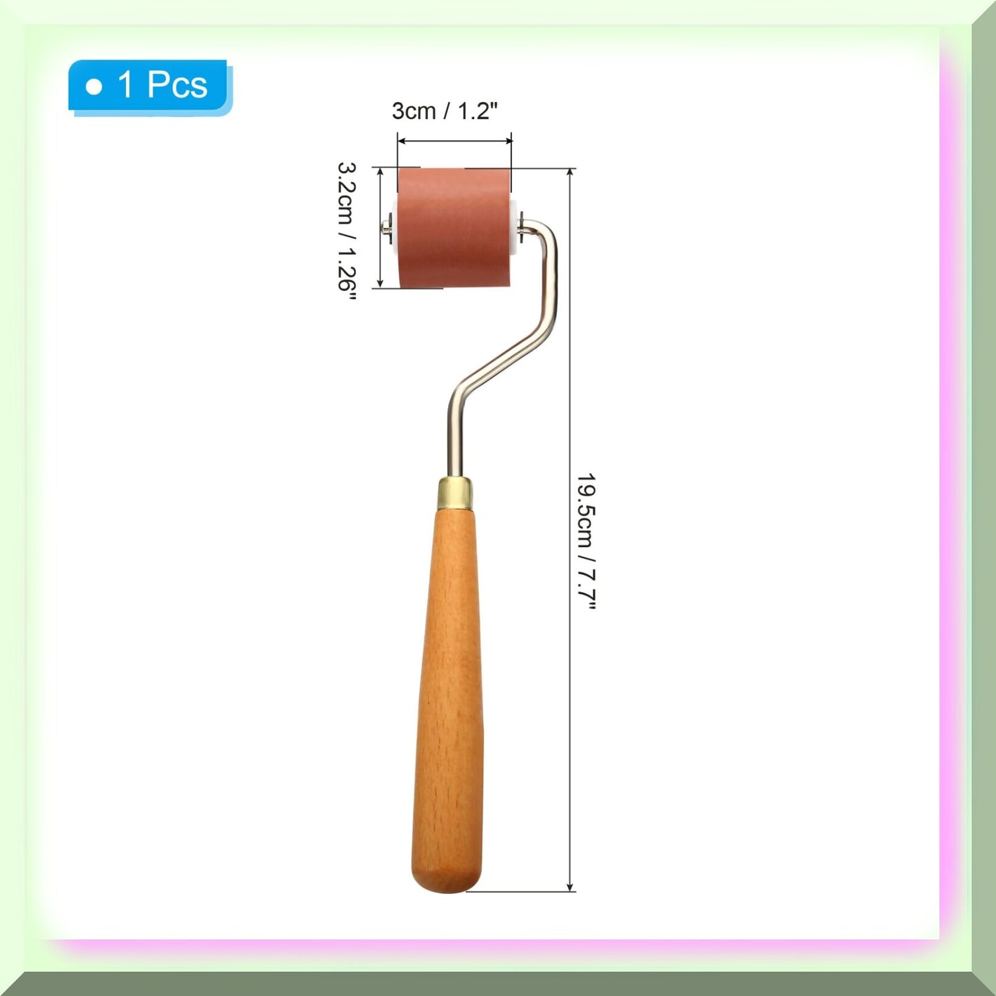 Red Rubber Roller Brayer 1.2 Inch for Printmaking and Construction