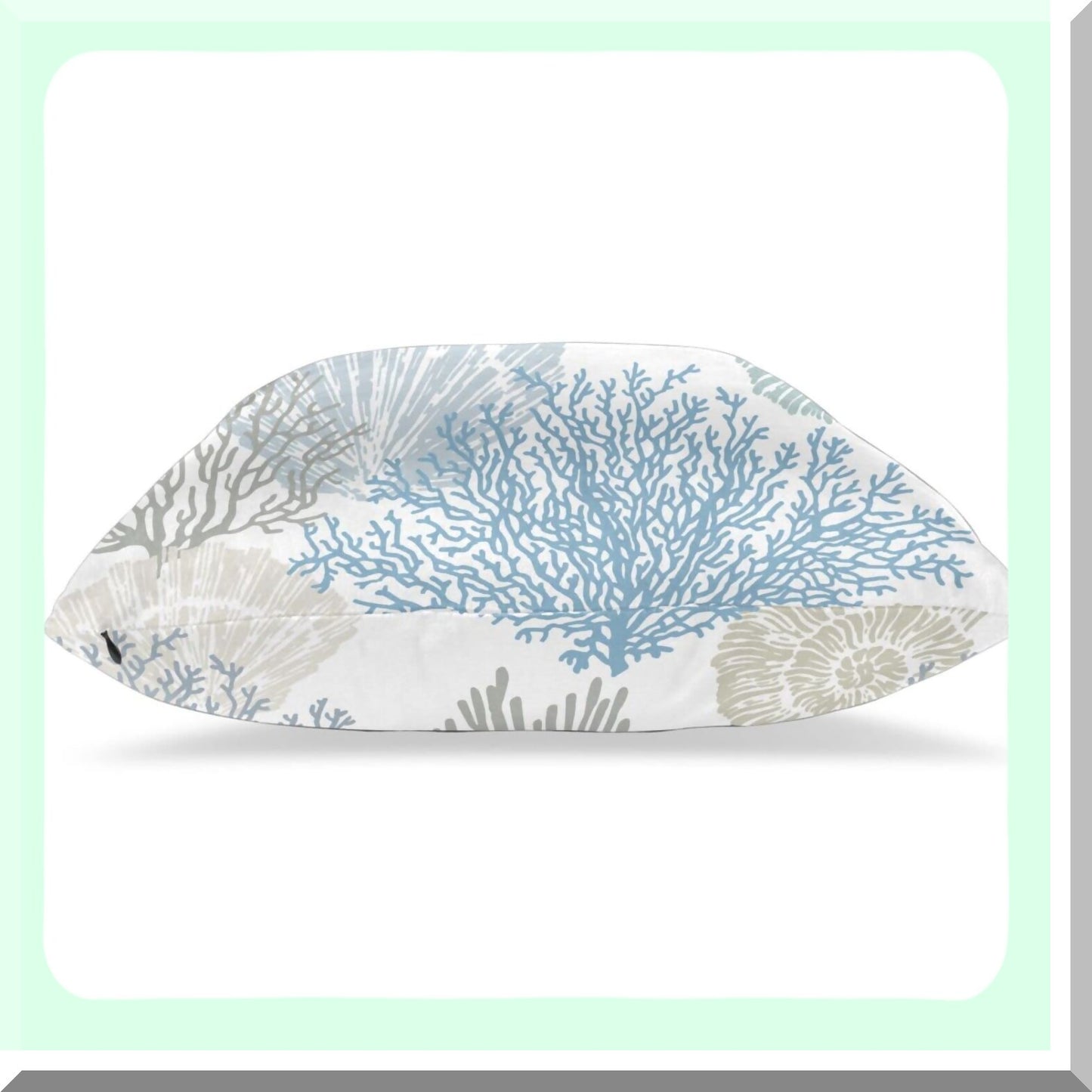 Ocean Breeze Coastal Pillow Covers - Set of 2, 18x18 Inch Summer Beach Theme Square Cotton Seashell Starfish Cushion Cases for Bedroom Sofa Décor