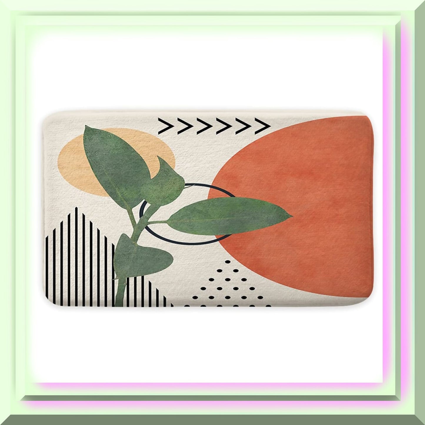 Modern Boho Bathroom Rug 17x29 Inches