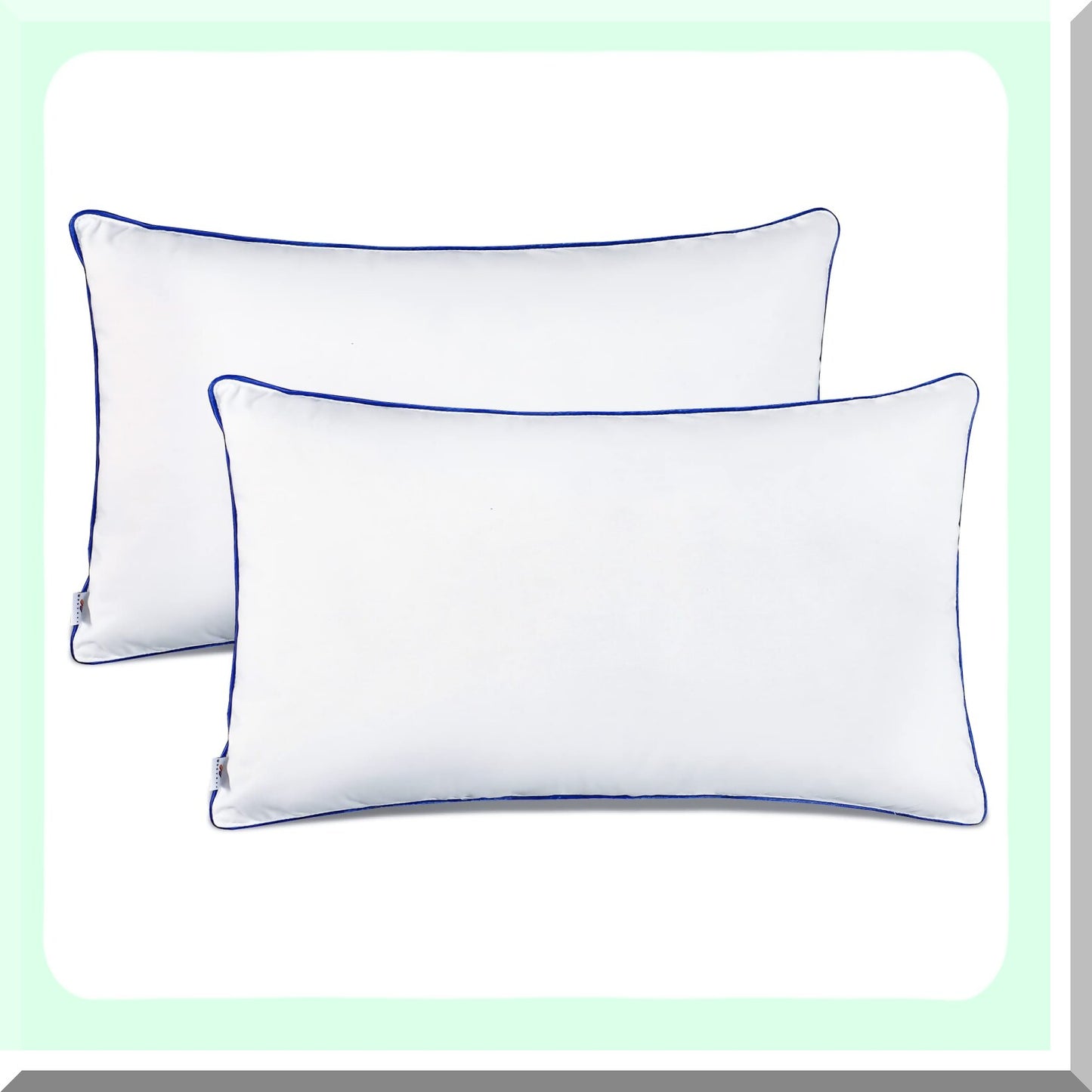 Premium Comfort Rectangle Pillow Insert Set - 12x20 Indoor Decorative Throw Pillows (Set of 2) for Couch and Bed - White Cushion Inserts for Home Décor