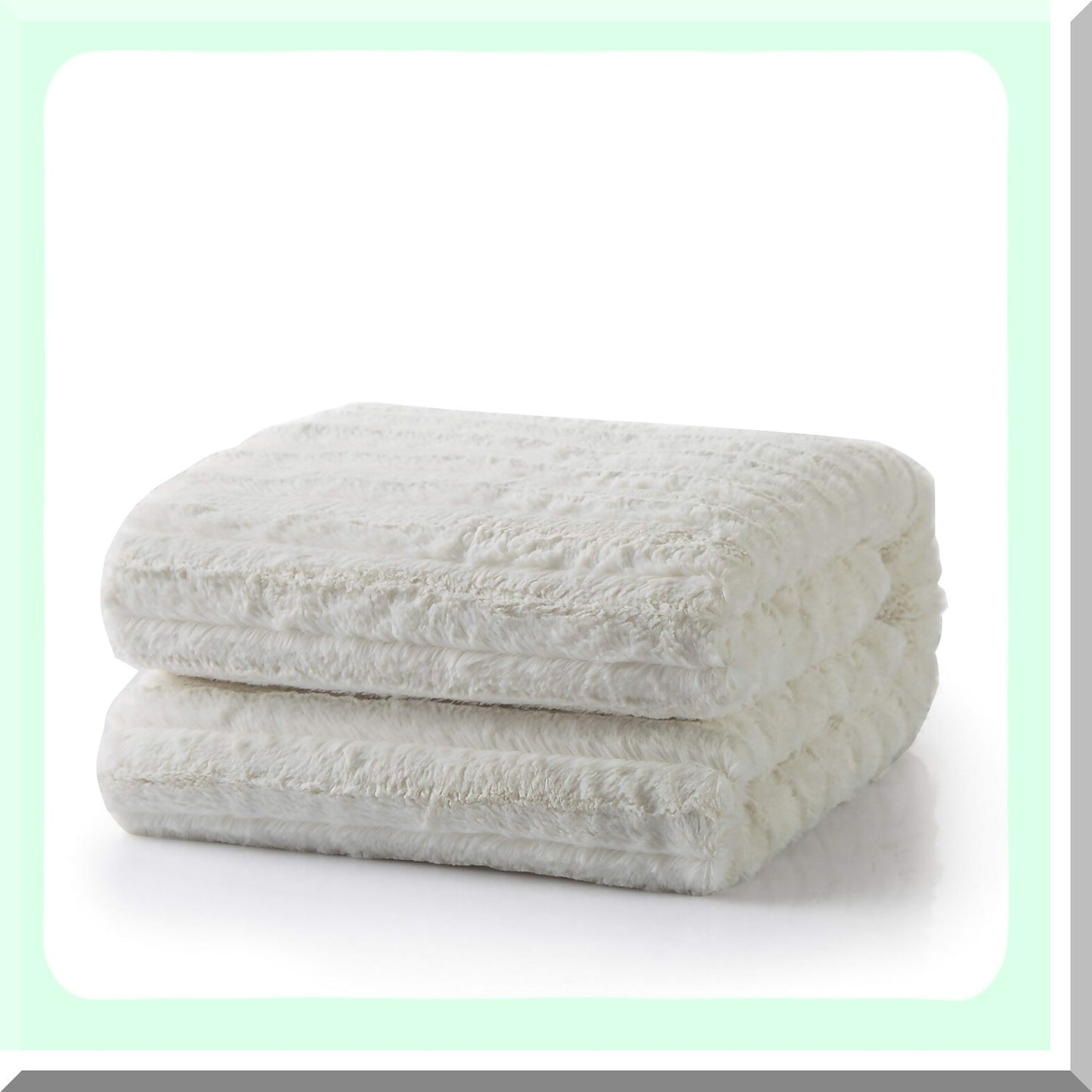 Arctic Bliss Ultra-Soft Ivory Throw Blanket - 50x60