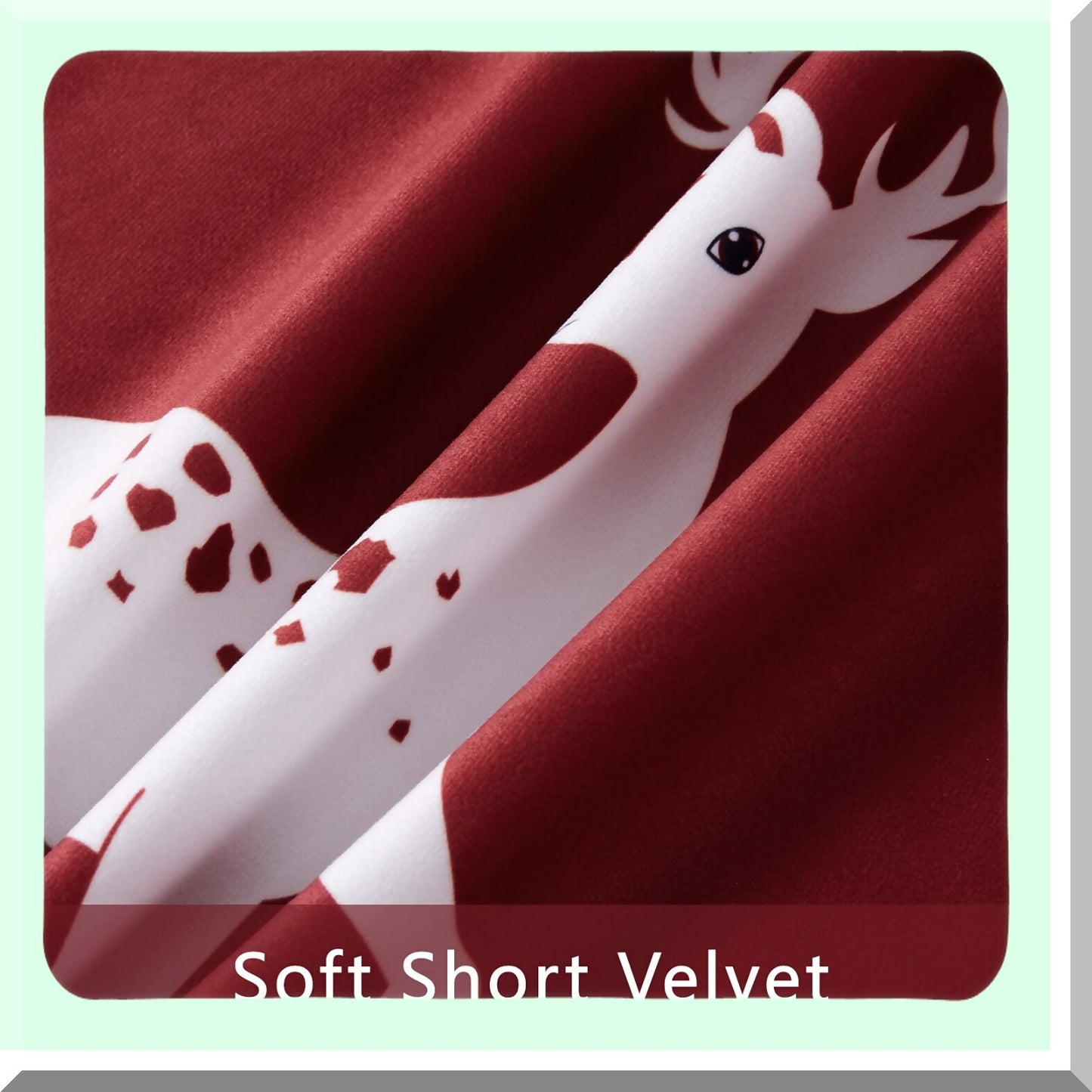 Winter Wonderland Deer Pillow Covers - Set of 2 Farmhouse Decorative Cushion Cases 18x18 Inch for Bedroom & Home Couch, Rustic Xmas Holiday Theme in Pink