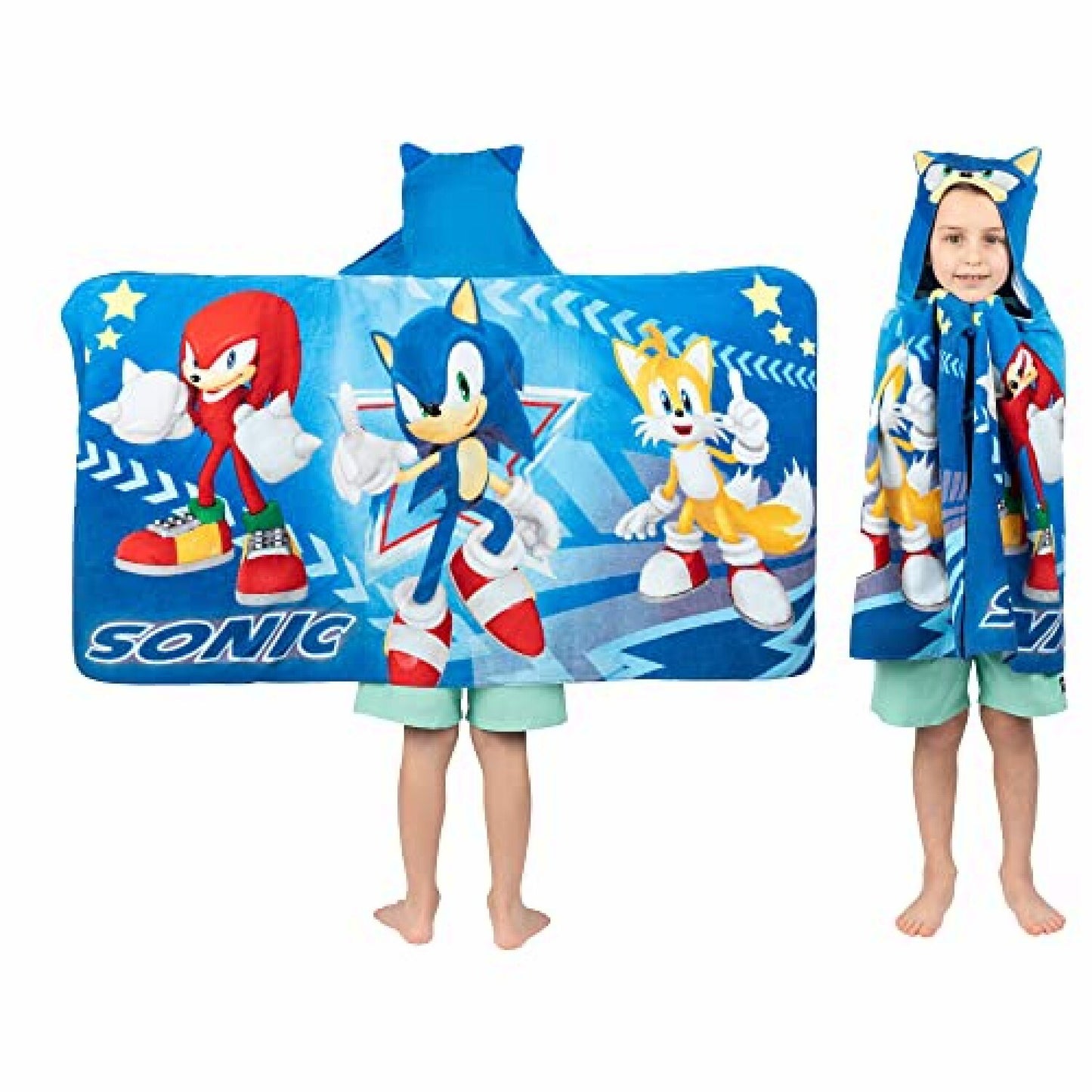 Sonic The Hedgehog Hooded Towel Wrap 24x50 in