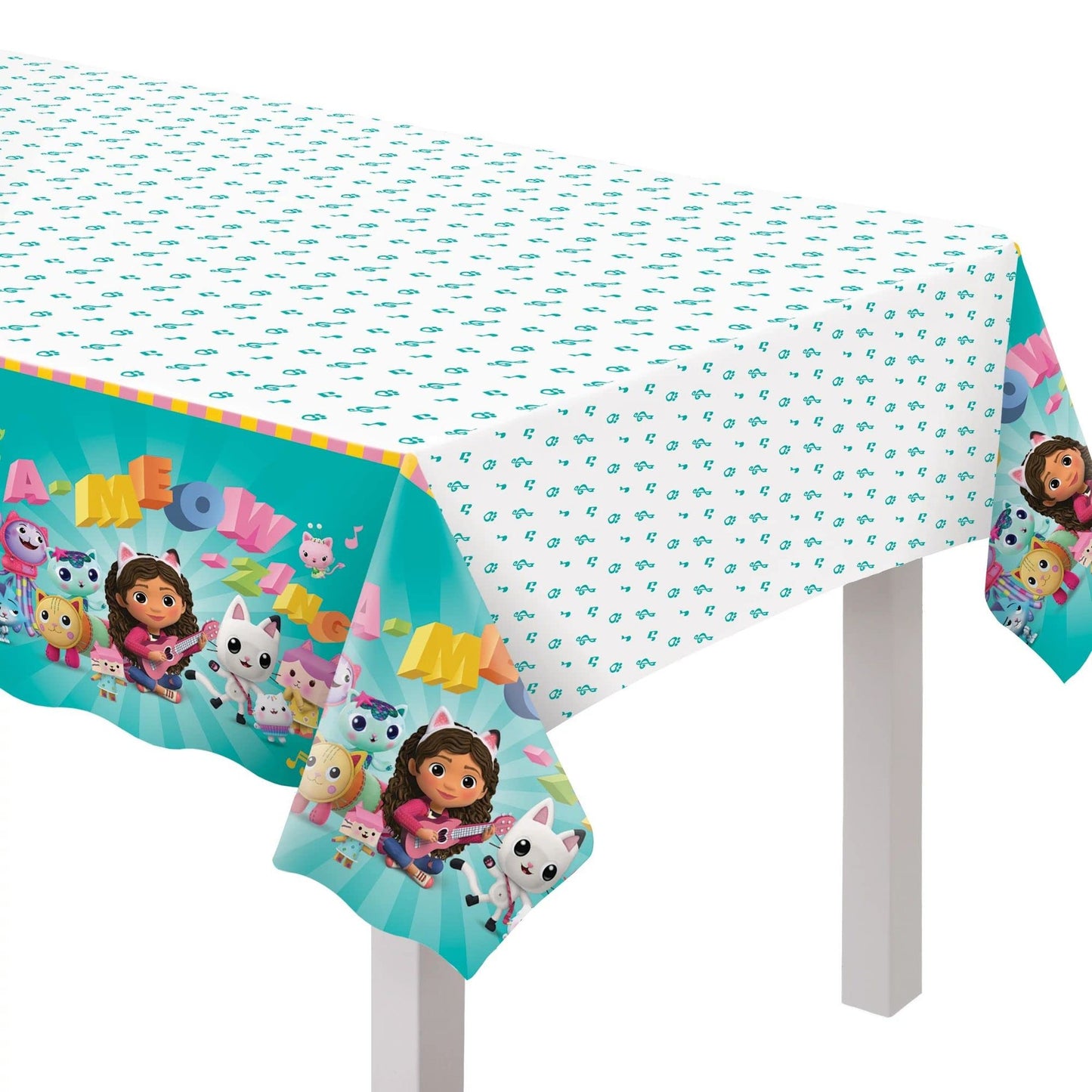 Colorful Dollhouse Party Table Cover - 54" x 96" Plastic Tablecloth for Kids Birthday Parties, Playdates, and Playroom Decor - Vibrant 1 Pc.