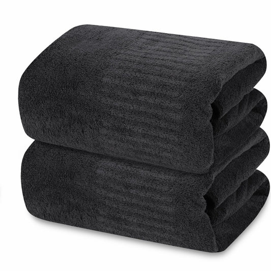 Premium Grey Bath Towels 27'' x 54'' 2 Pack