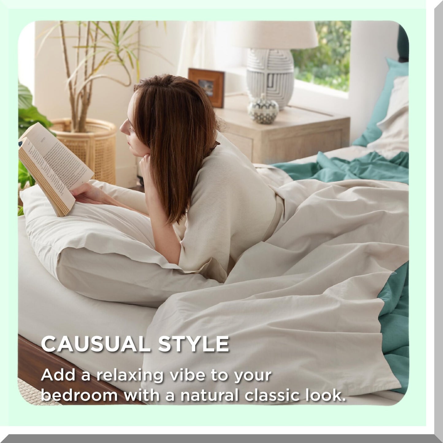 CoolCotton Queen Sheet Set - Soft Percale Bedding with Deep Pocket, Breathable & Cooling 100% Cotton Sheets, White 4 Piece Sheet Set with Pillowcases.