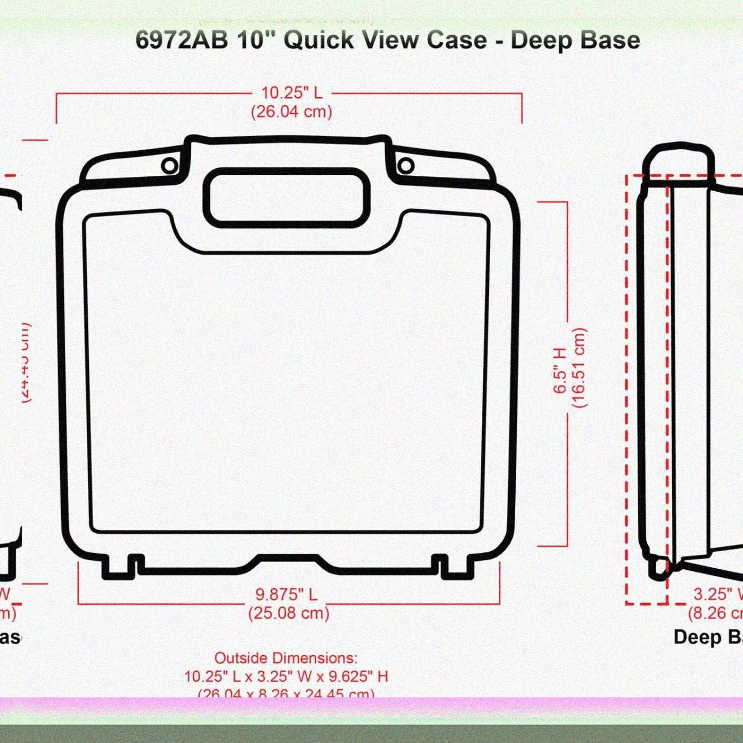 10 Inch Plastic Storage Case with Handle