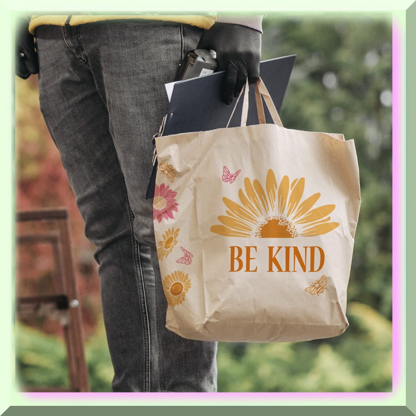 Sunflower and Butterfly Silk Screen Stencils 8.6x11 Inch 2Pcs